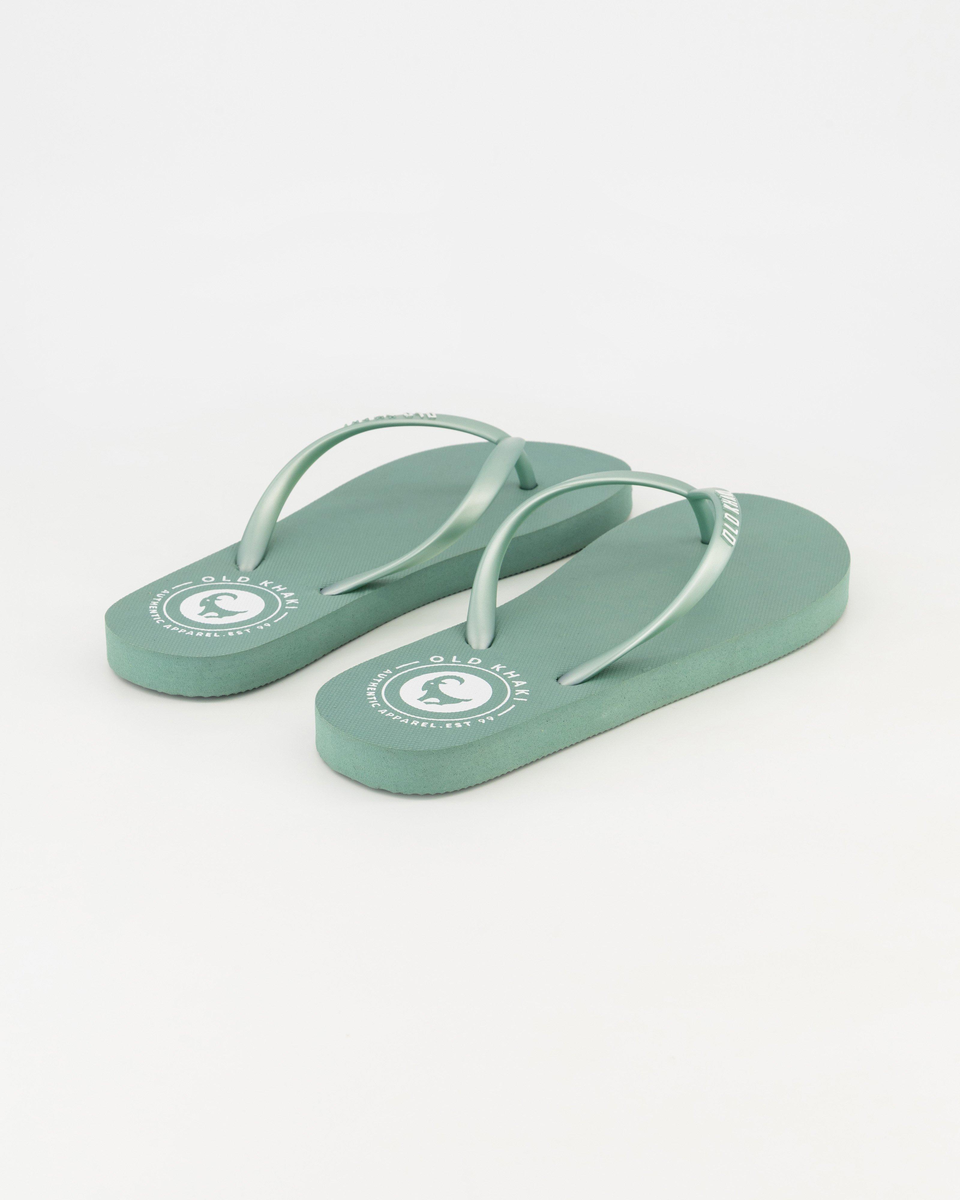 Old Khaki Women's Tide Plain Flip Flops -  Sage