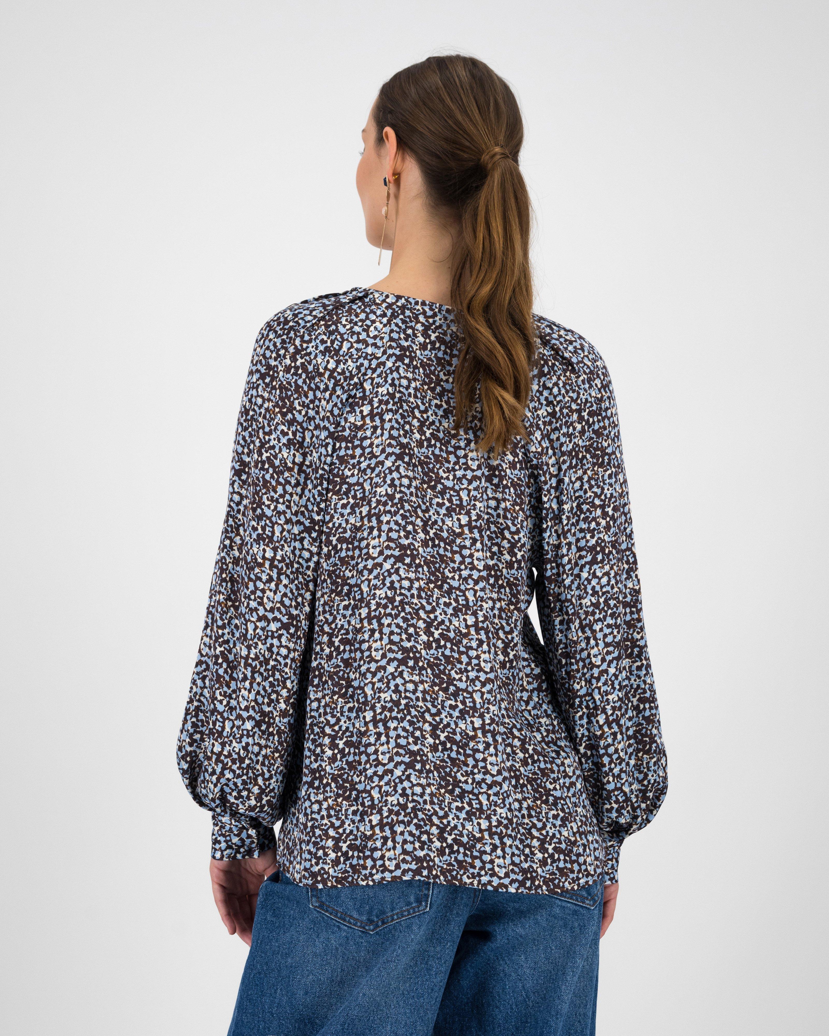 Amari Printed Blouse -  Brown