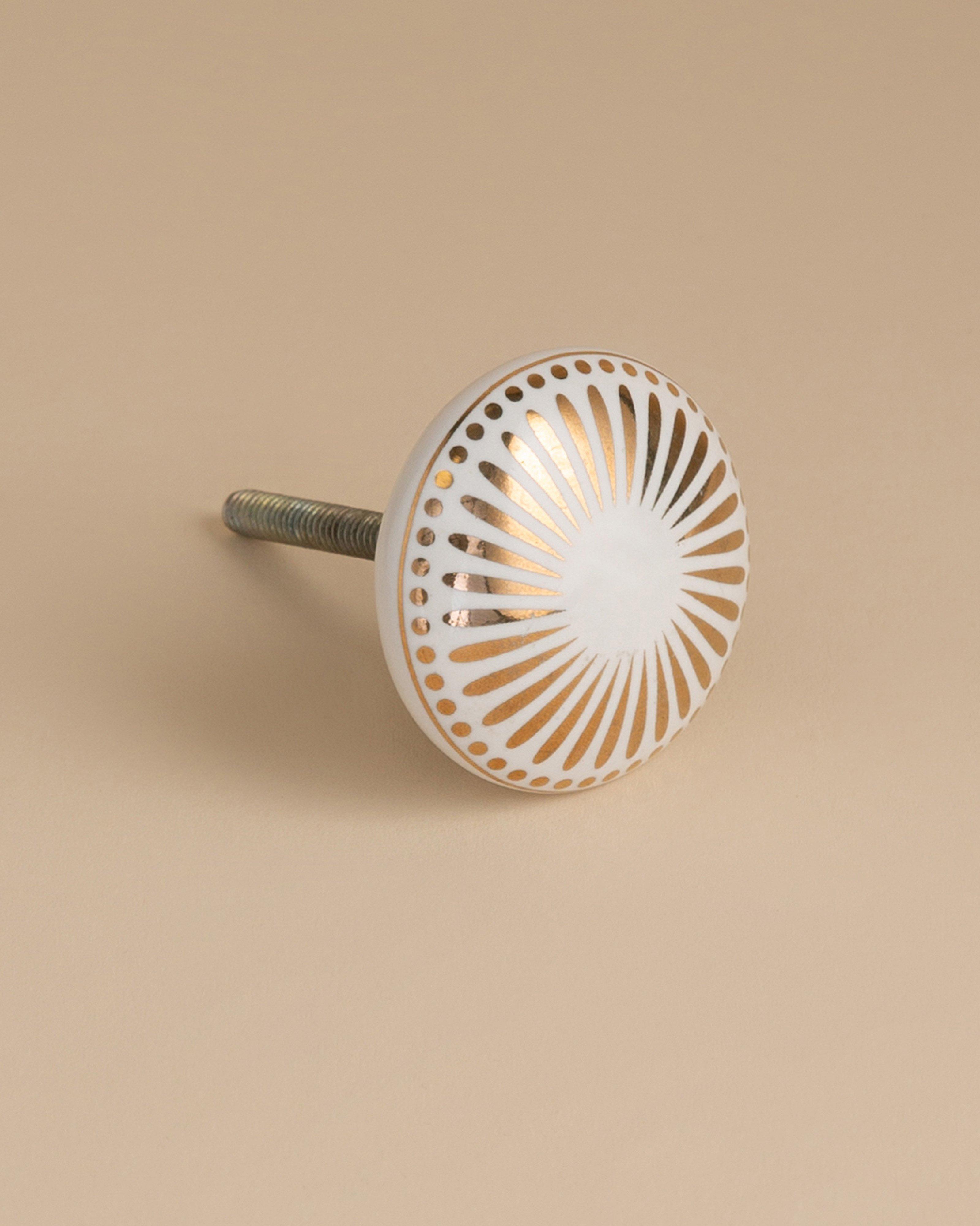 Starburst Ceramic Knob -  Milk