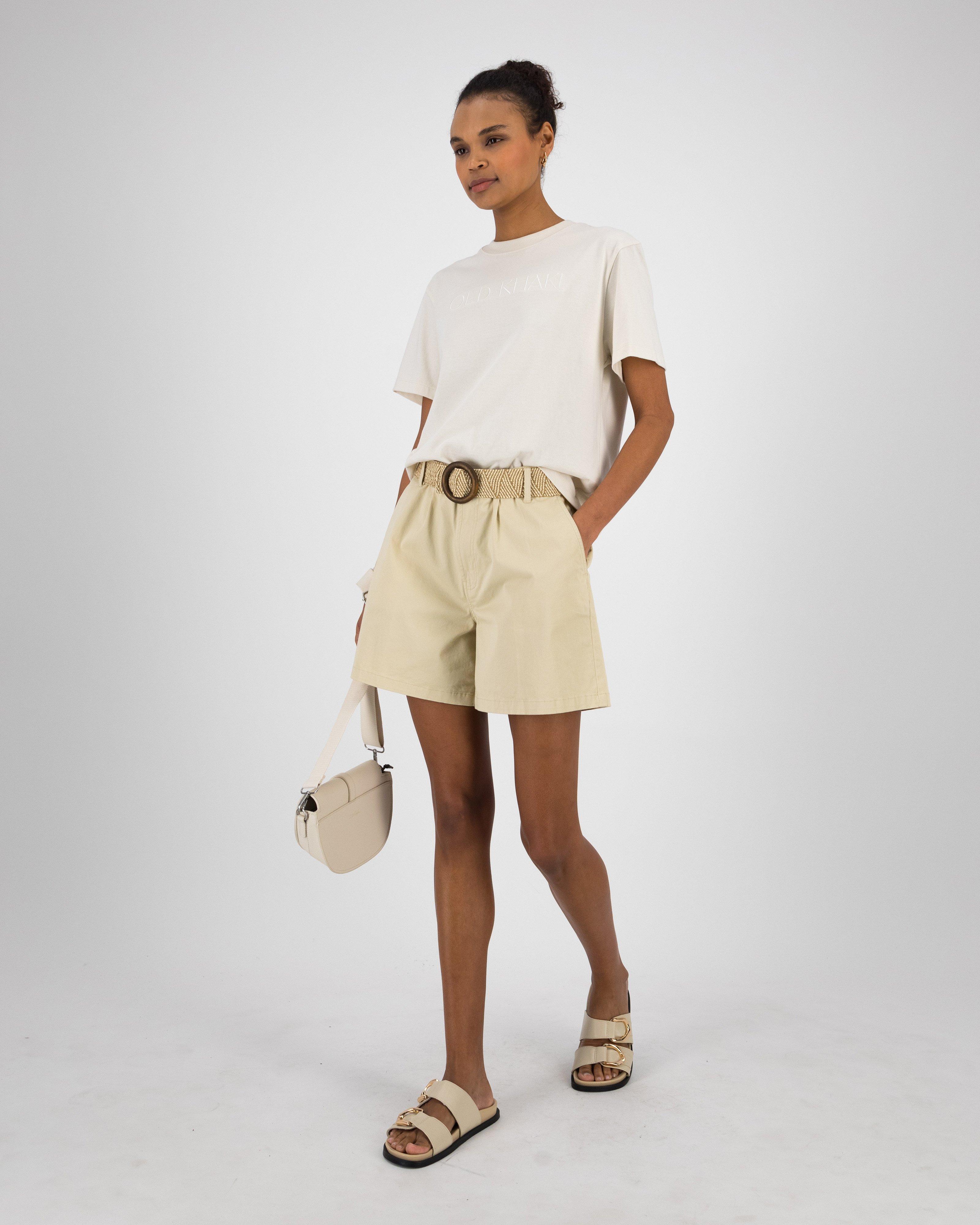 Old Khaki Women’s Cass Belted Shorts -  Stone