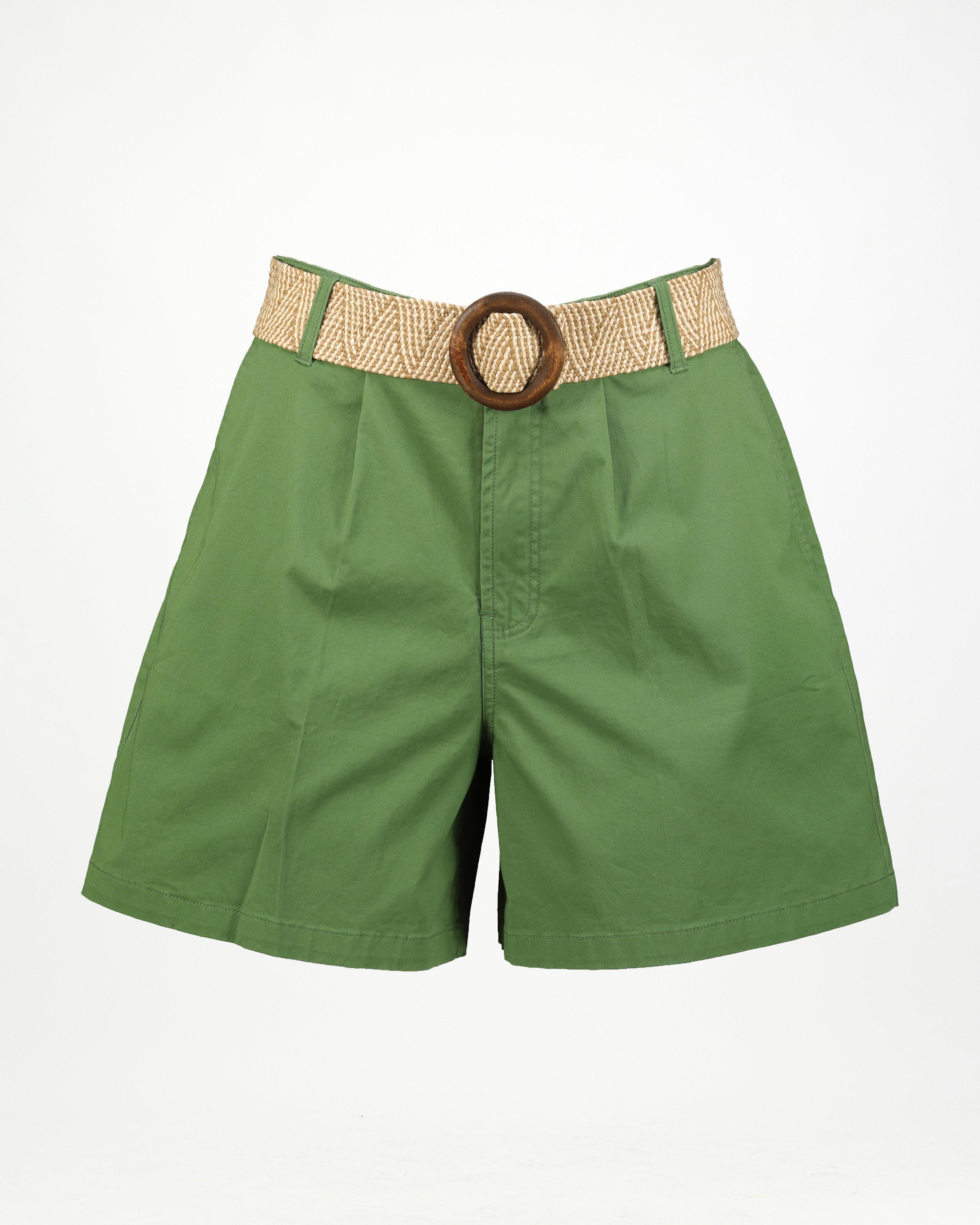 Women’s Cass Belted Shorts  -  Olive