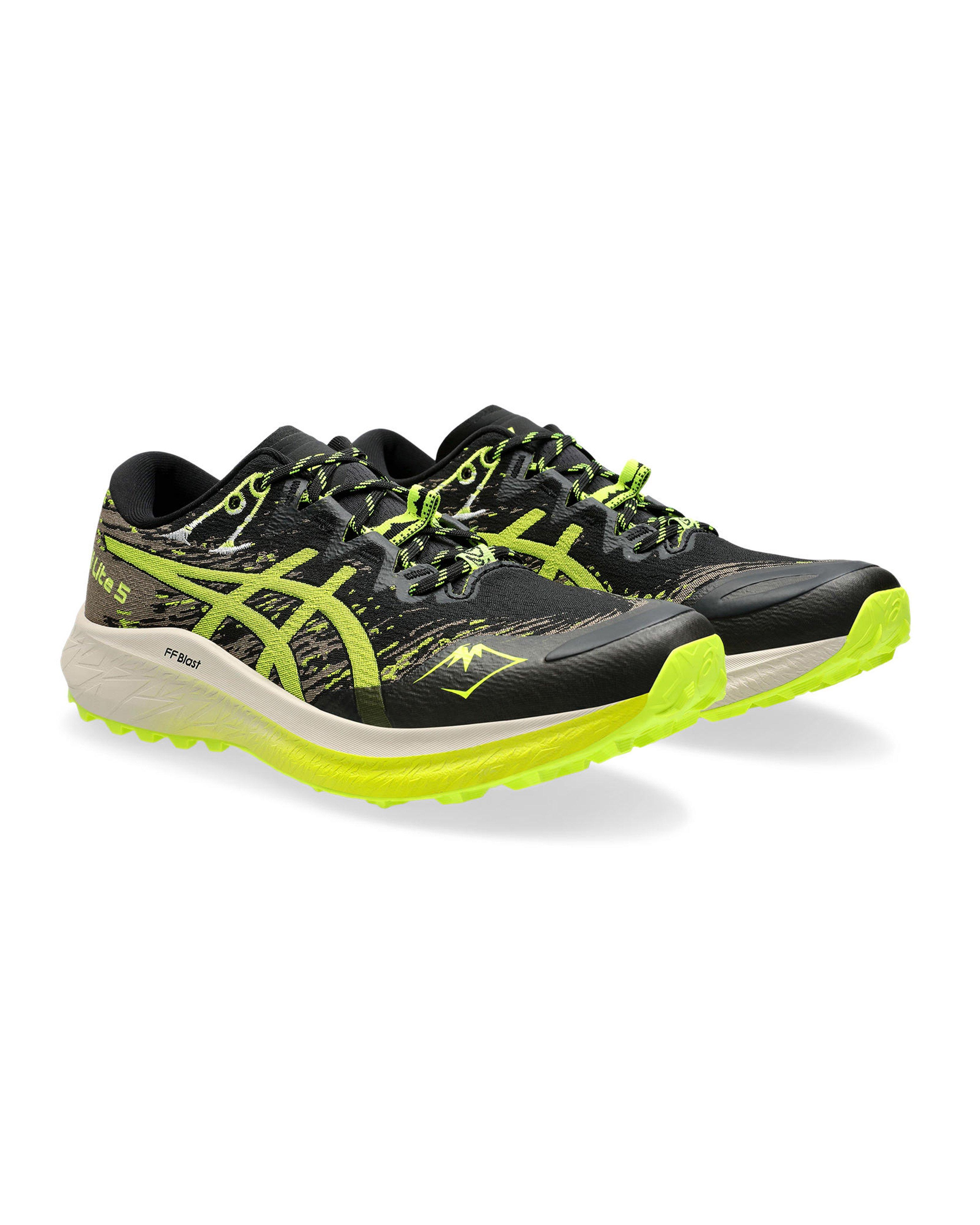 Asics Men’s FujiLite 5 Trail Running Shoes -  Black