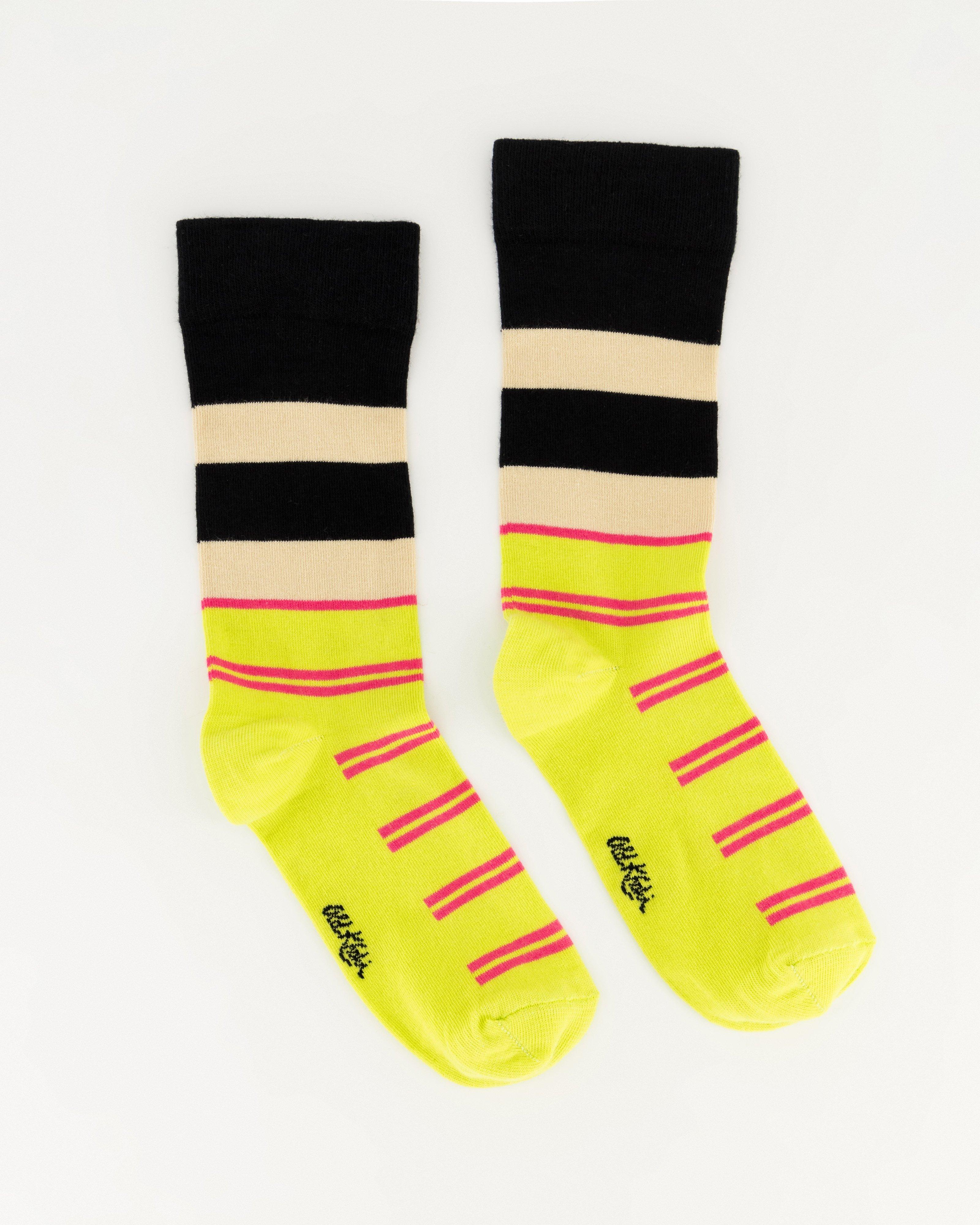 Women’s Reyna Stripe Socks  -  Yellow