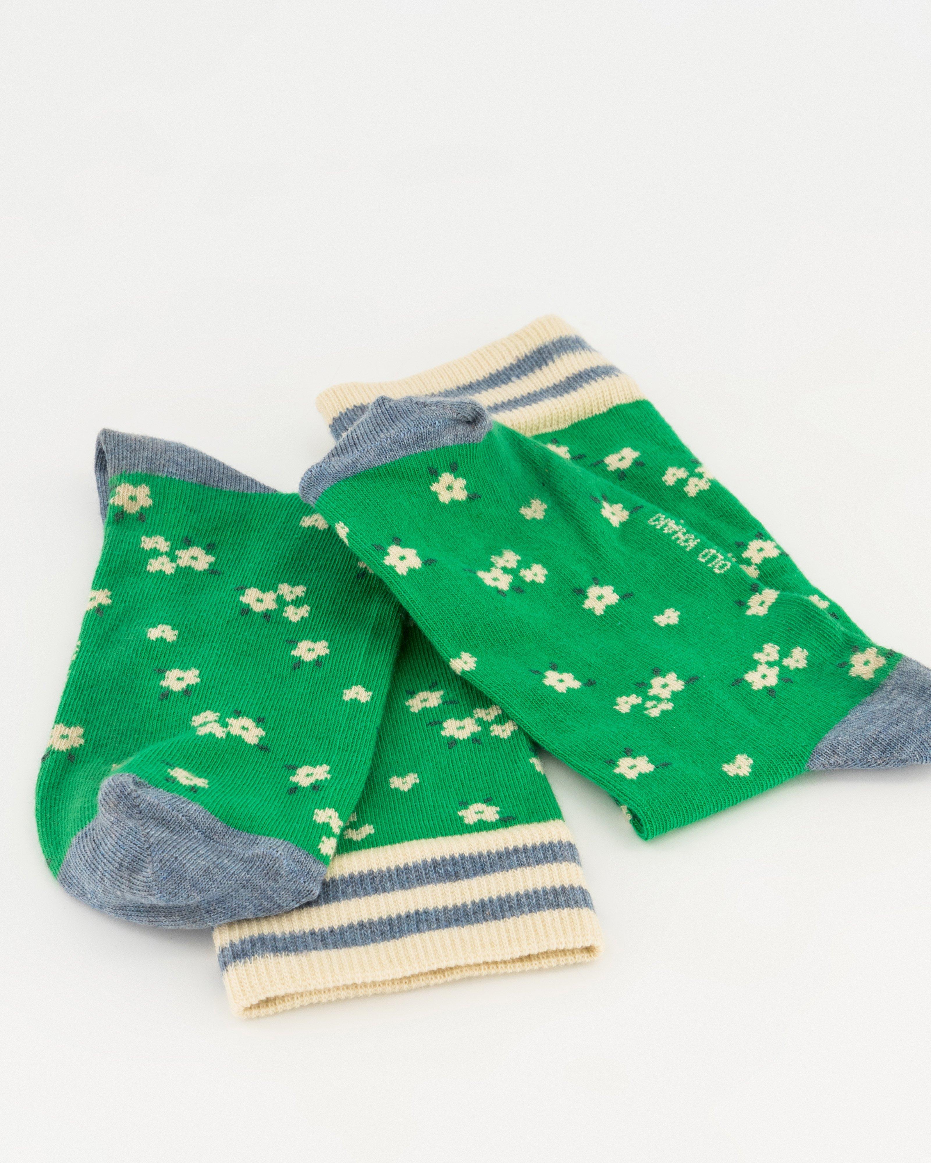 Women’s Romina Ditsy Flower Socks  -  Green