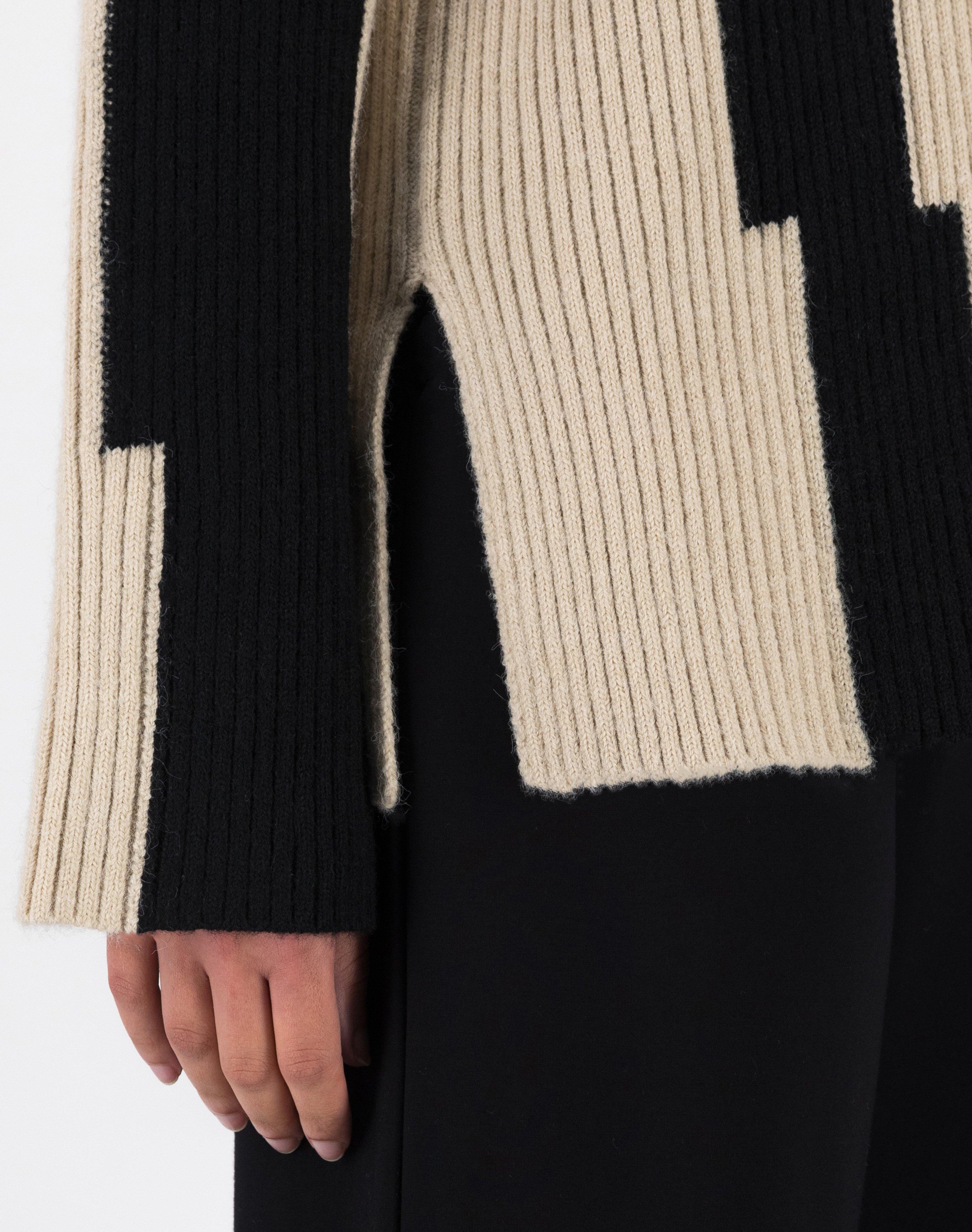 Rihanna Two-Tone Knit -  Black