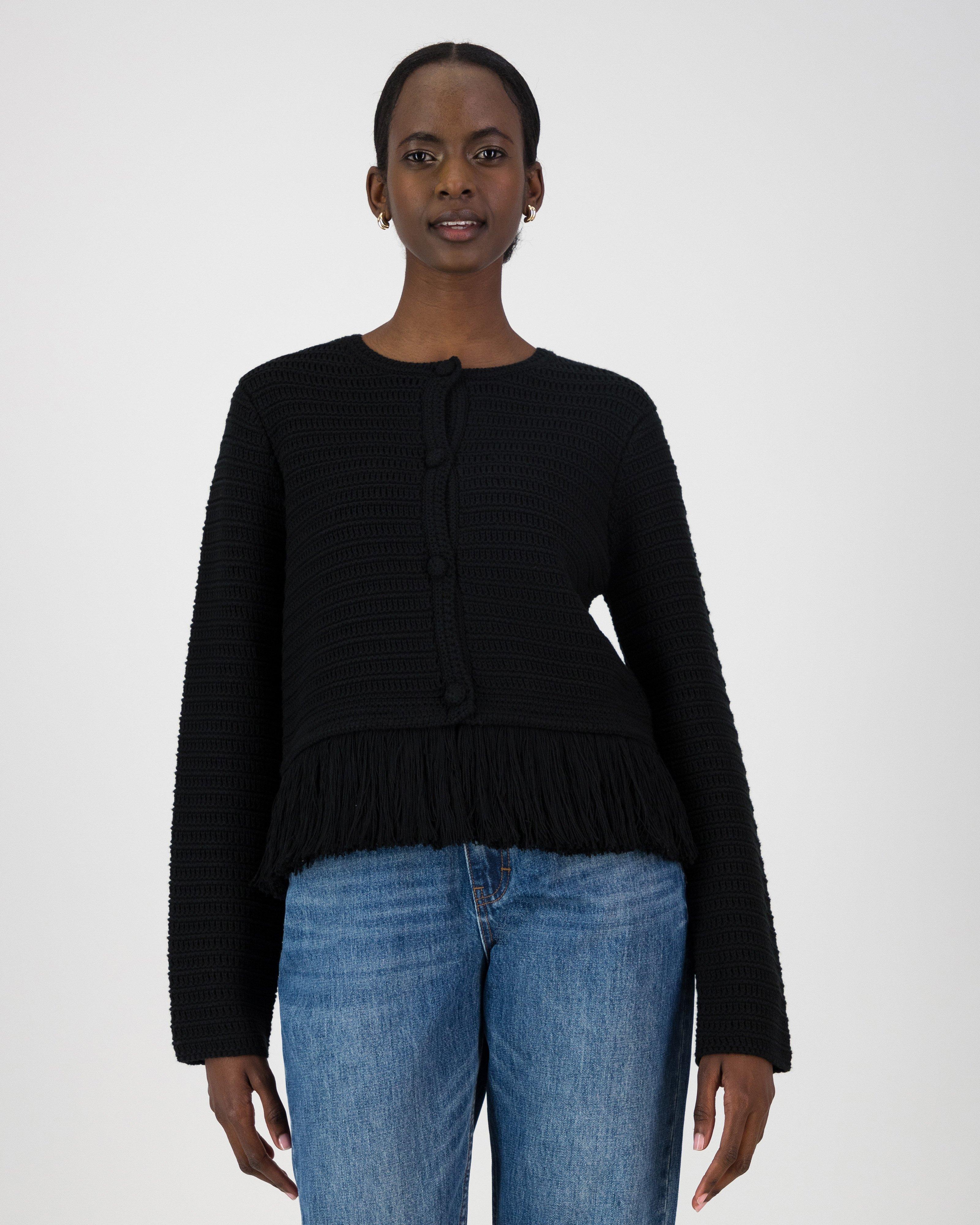 Carmella Knit Jacket -  Black
