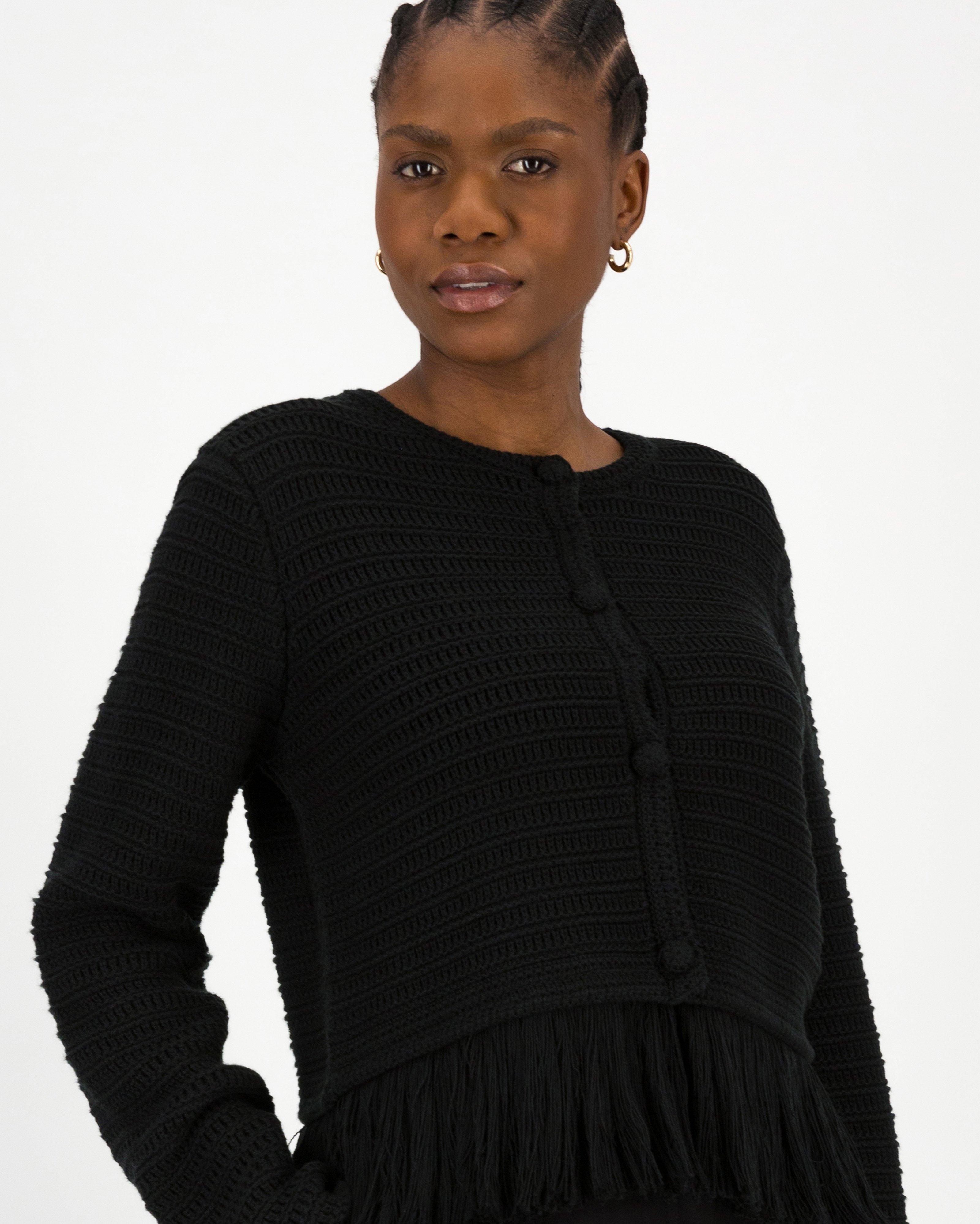 Carmella Knit Jacket -  Black