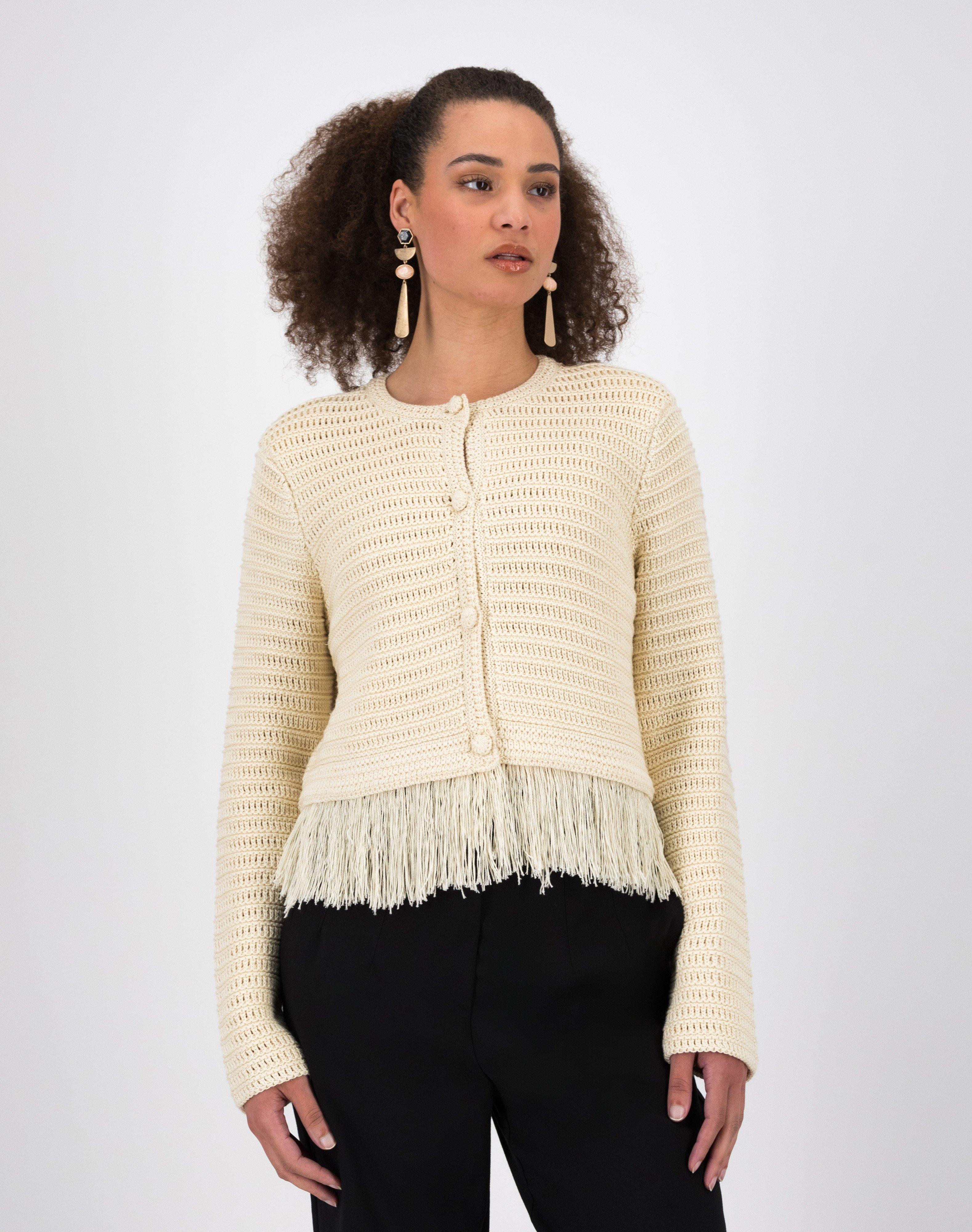 Carmella Knit Jacket -  Milk