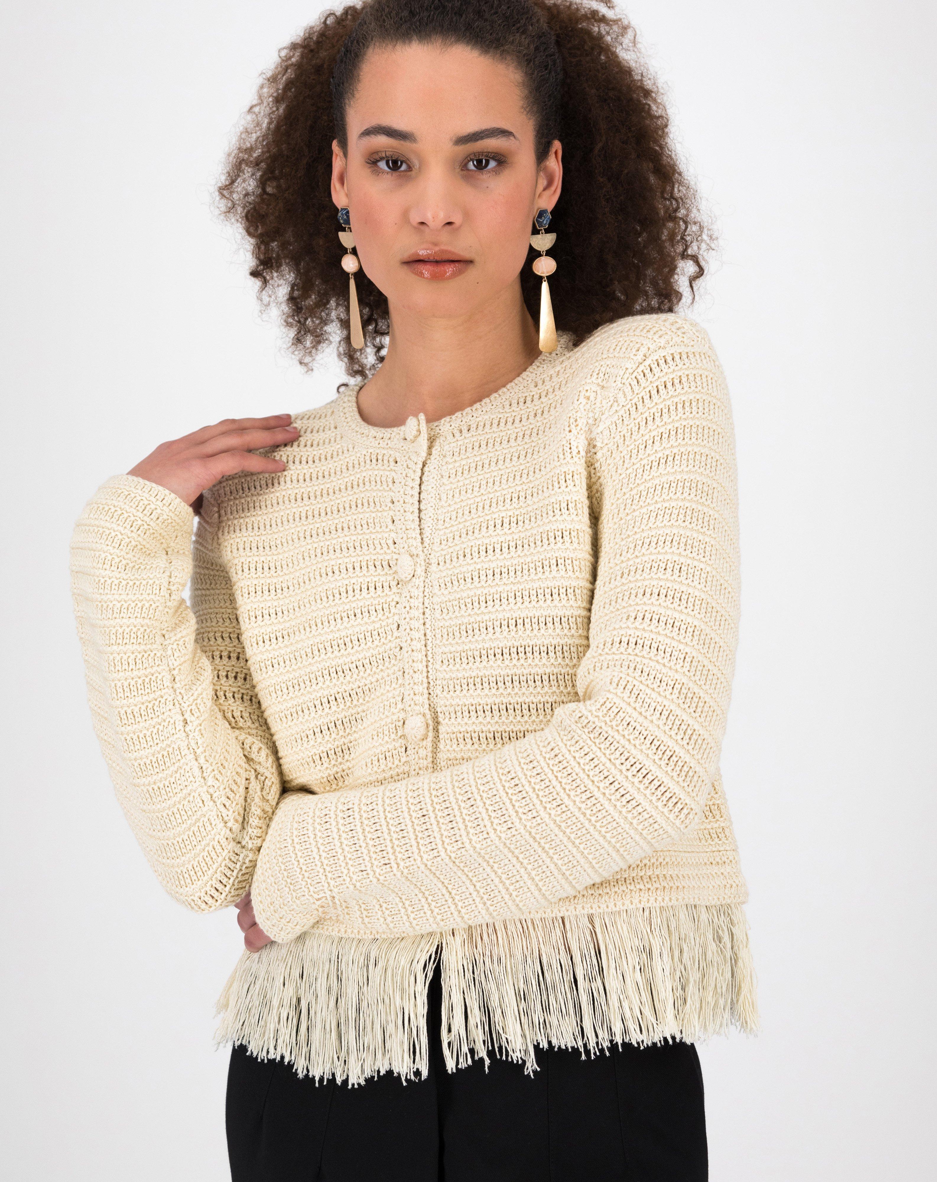 Carmella Knit Jacket -  Milk