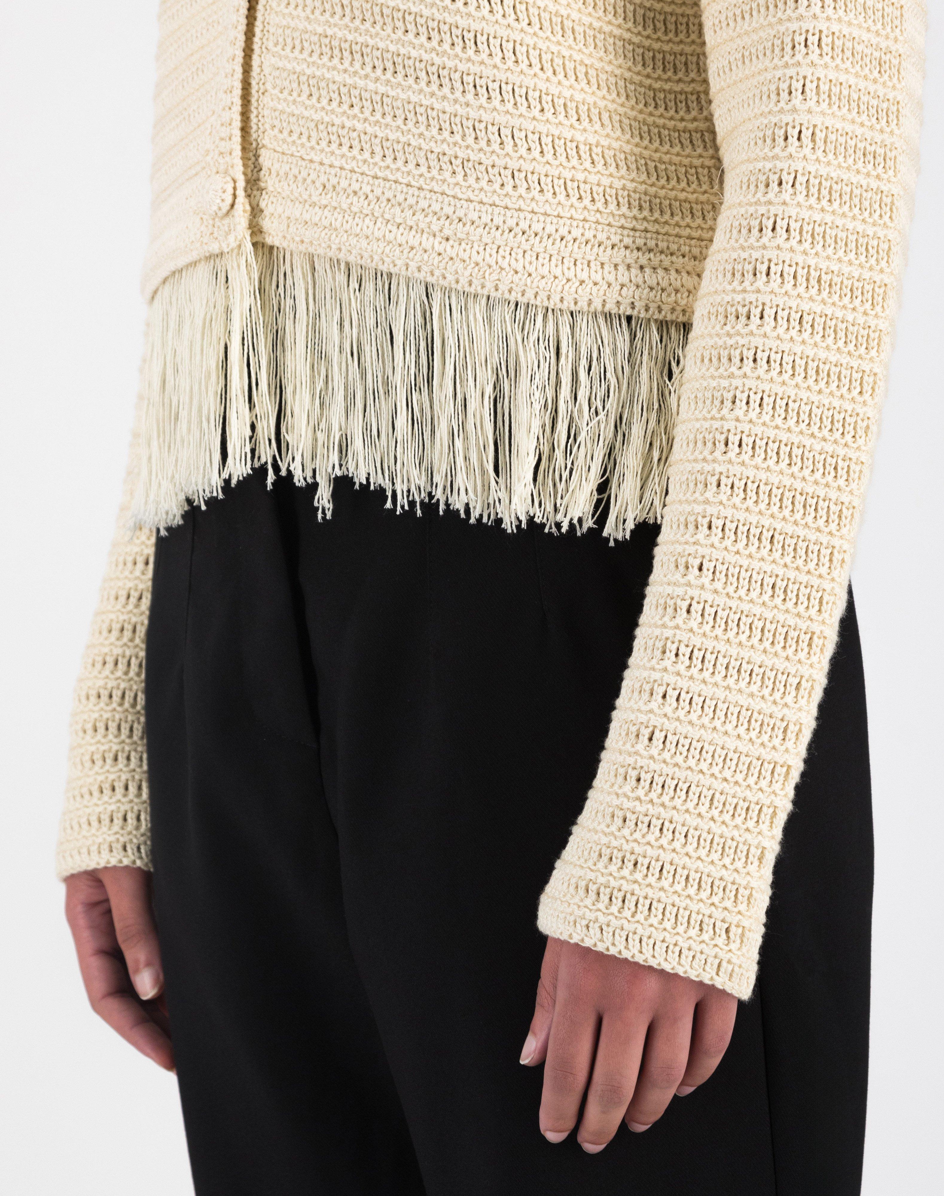 Carmella Knit Jacket -  Milk