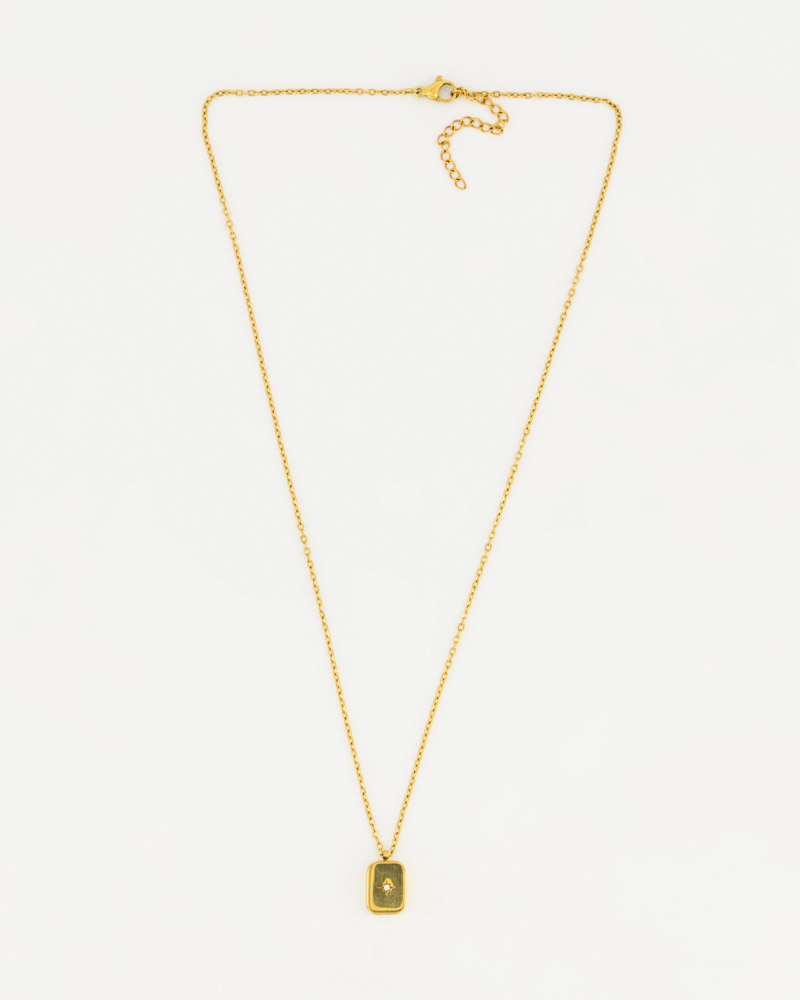 Old Khaki x byCara Rectangle Star Pendant Necklace -  Gold