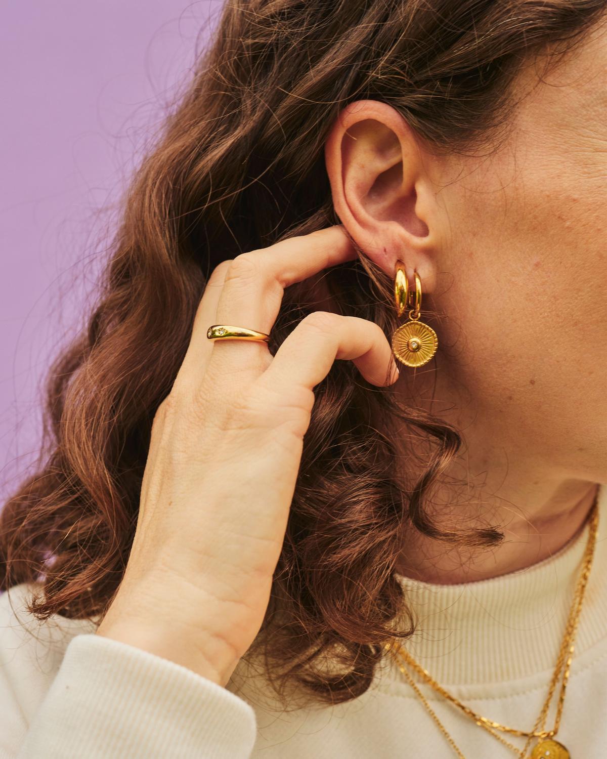 Old Khaki x byCara Women's Sun Drop Earrings  -  Gold