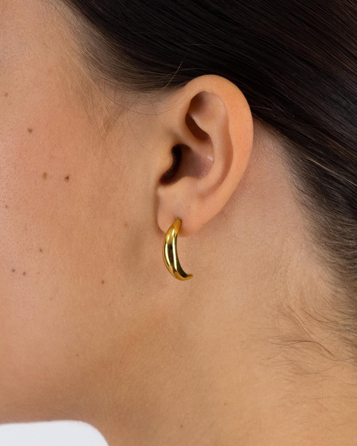 Old Khaki x byCara Women’s Moon Hoop Earrings  -  Gold