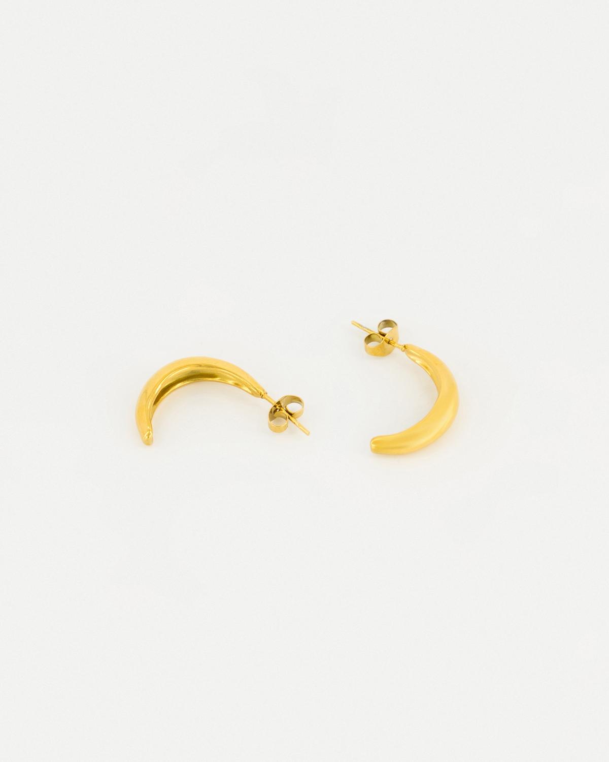 Old Khaki x byCara Women’s Moon Hoop Earrings  -  Gold