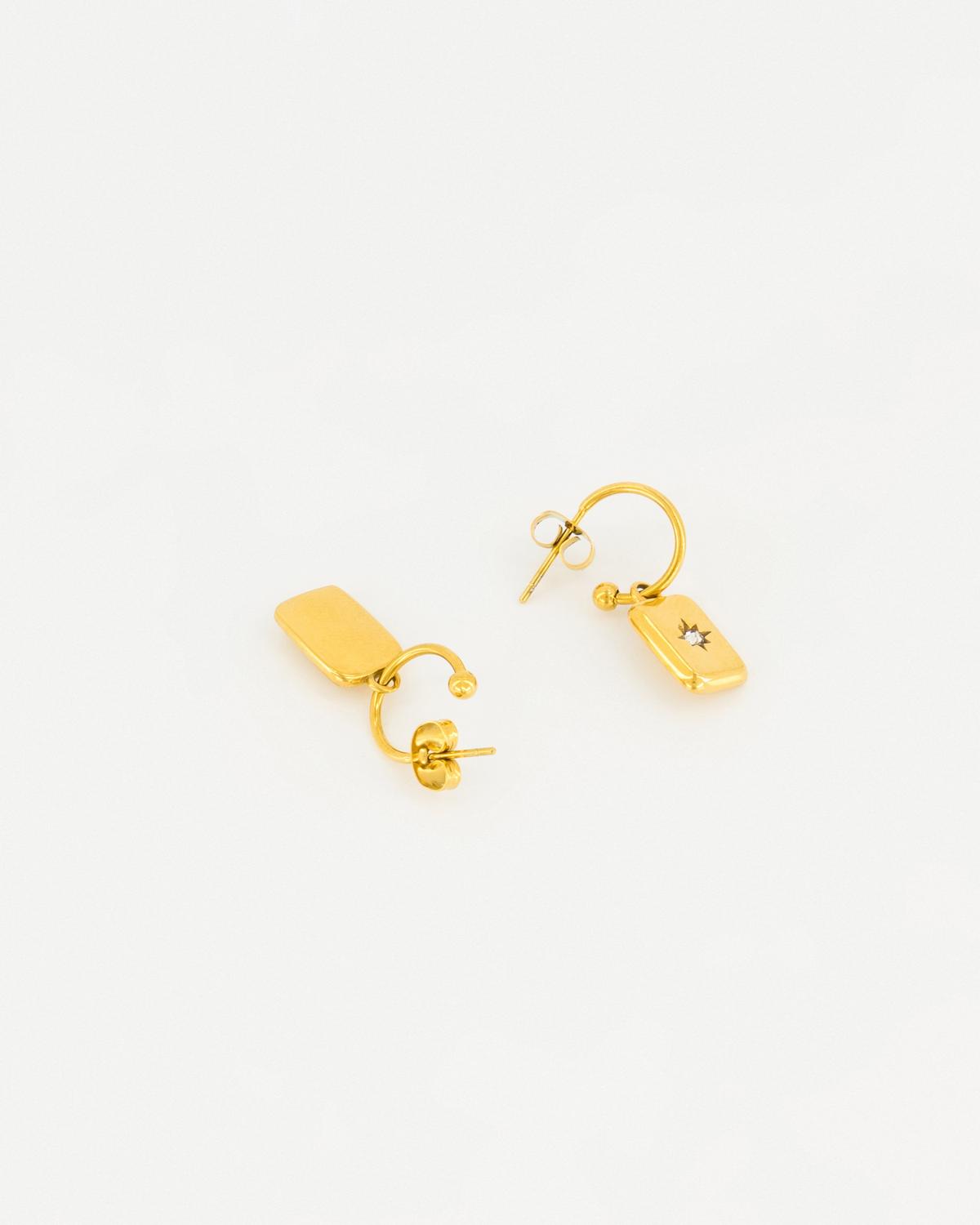 Old Khaki x byCara Women’s Rectangle Star Drop Earrings  -  Gold