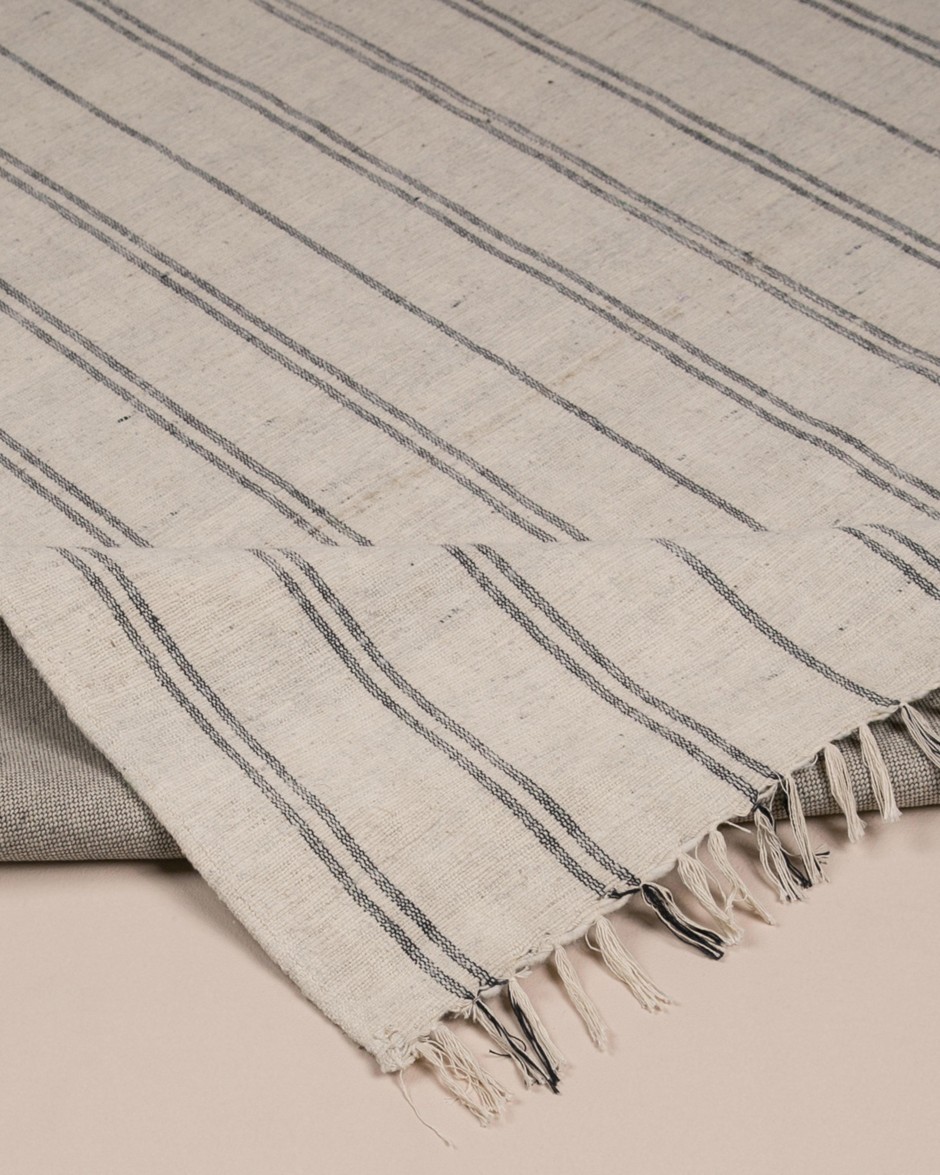 French Linen Rug - 3m x 4m -  Milk