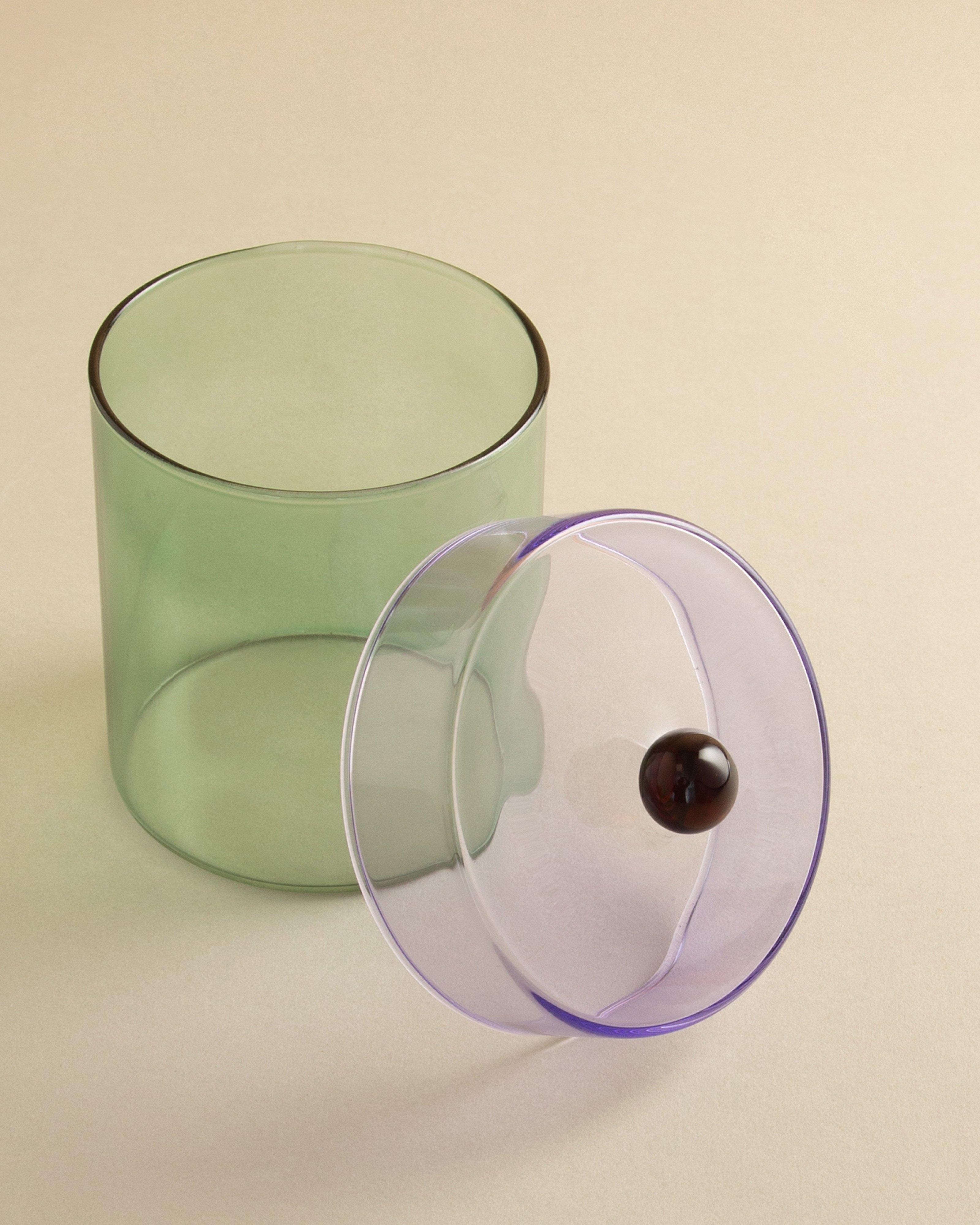 Glass Storage Canister Small -  Green