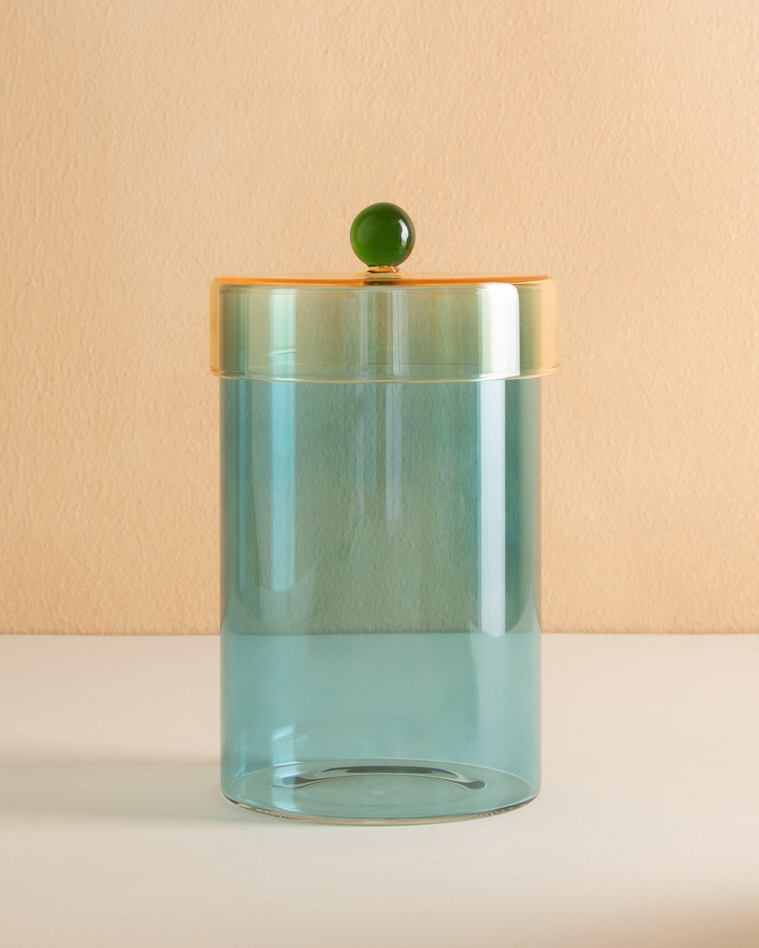 Glass Storage Large Canister -  Blue