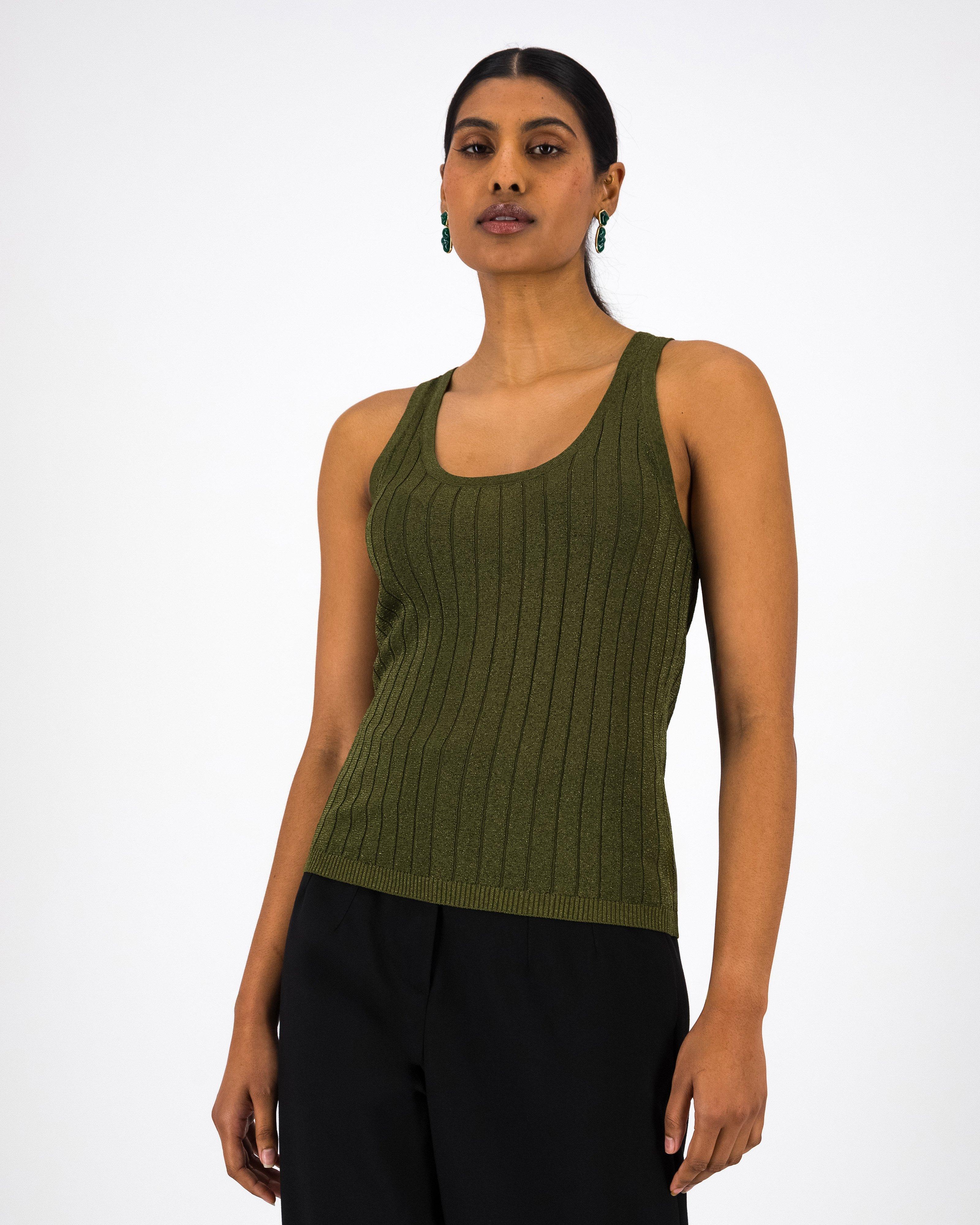 Hera Glitter Tank -  Green