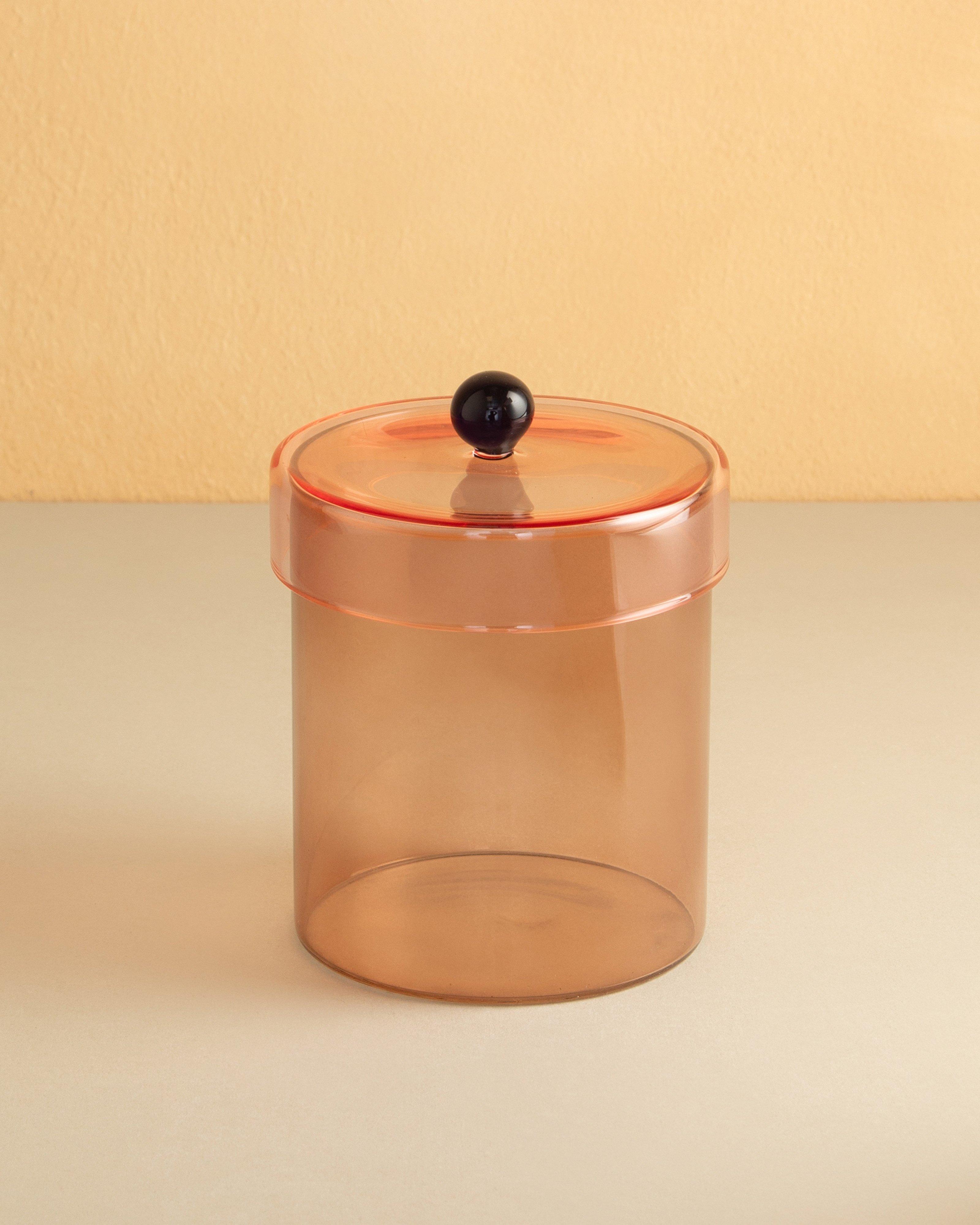 Glass Medium Storage Canister -  Orange