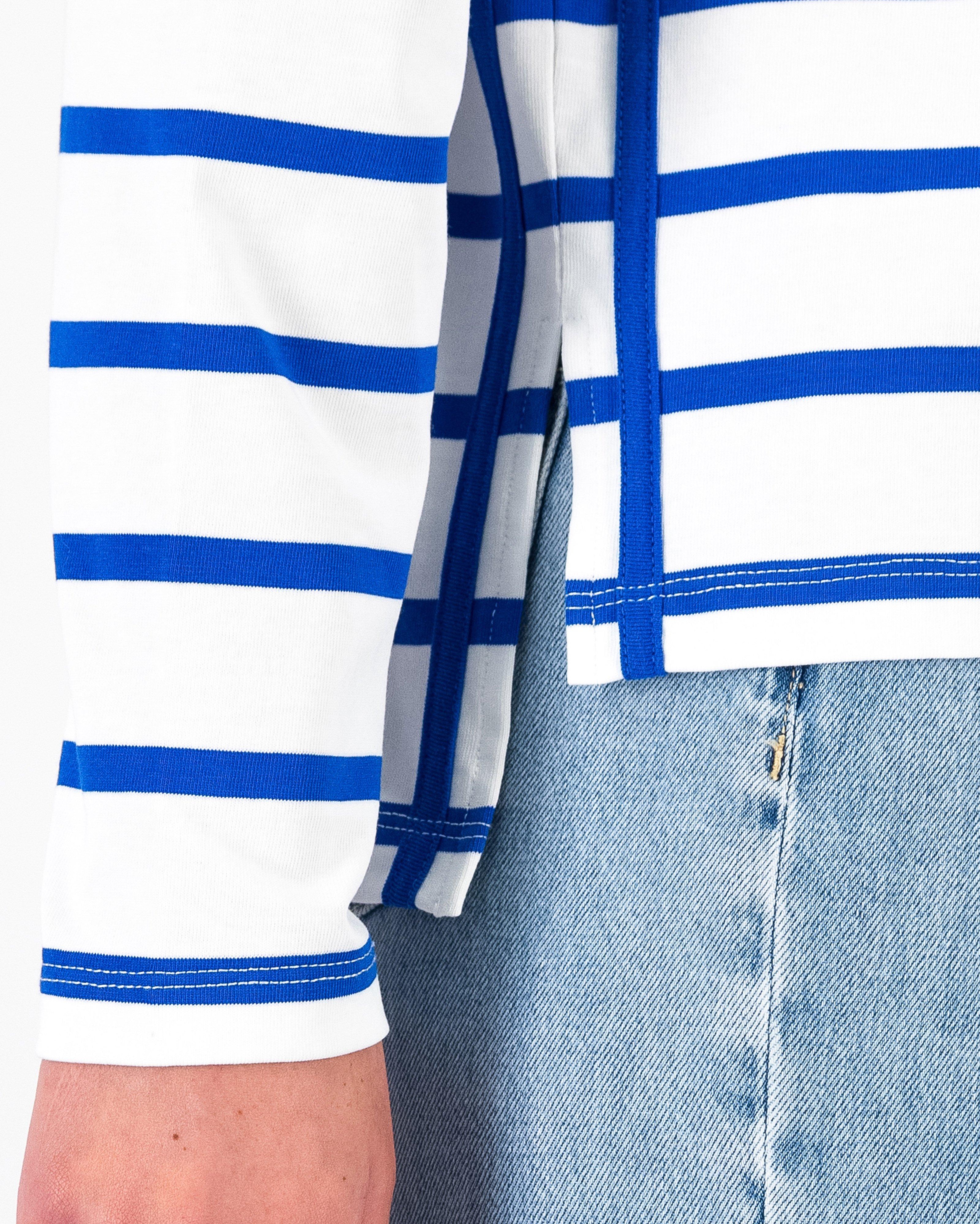 Clover Boatneck Stripe Top -  Blue