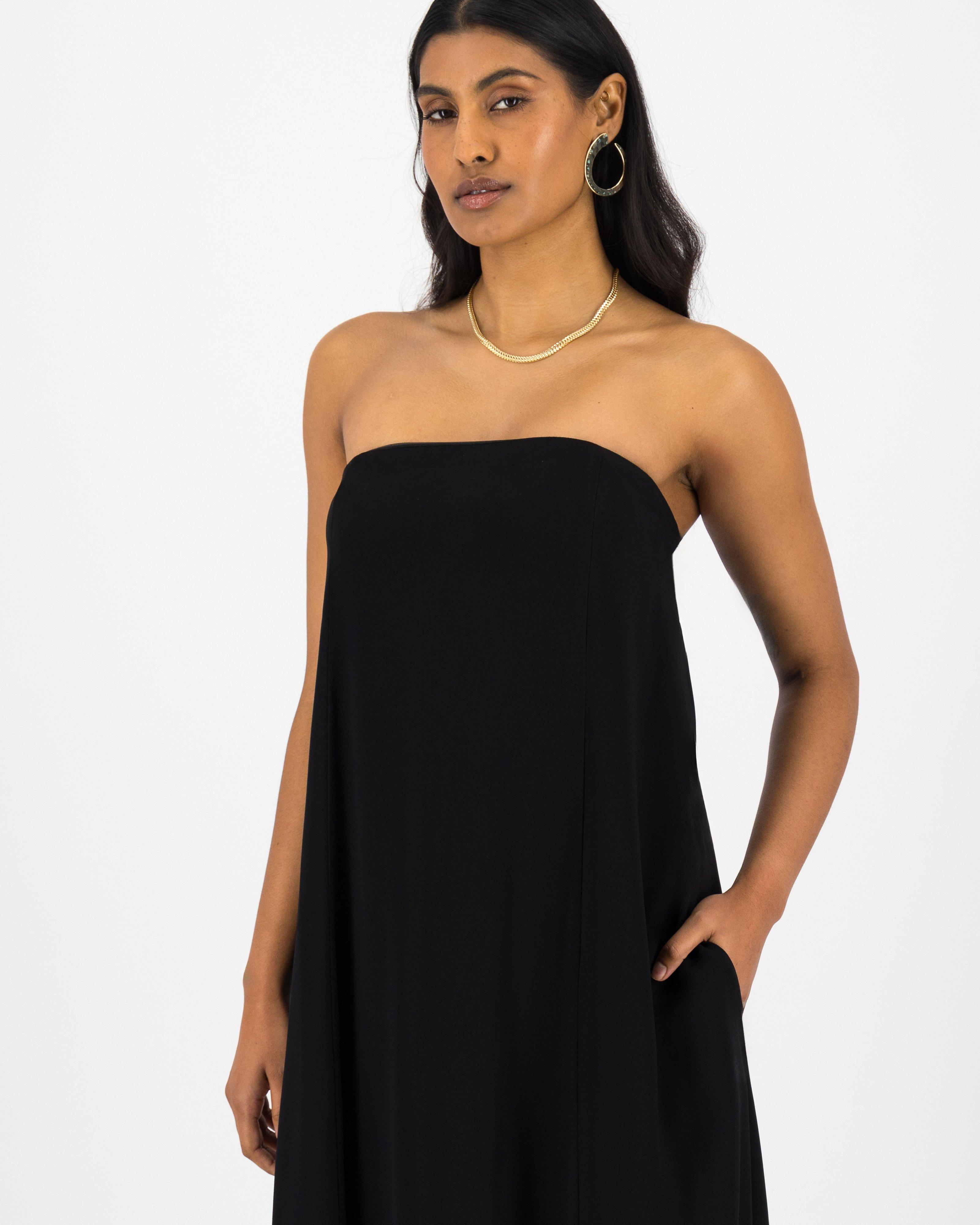 Drew Strapless Maxi Dress -  Black