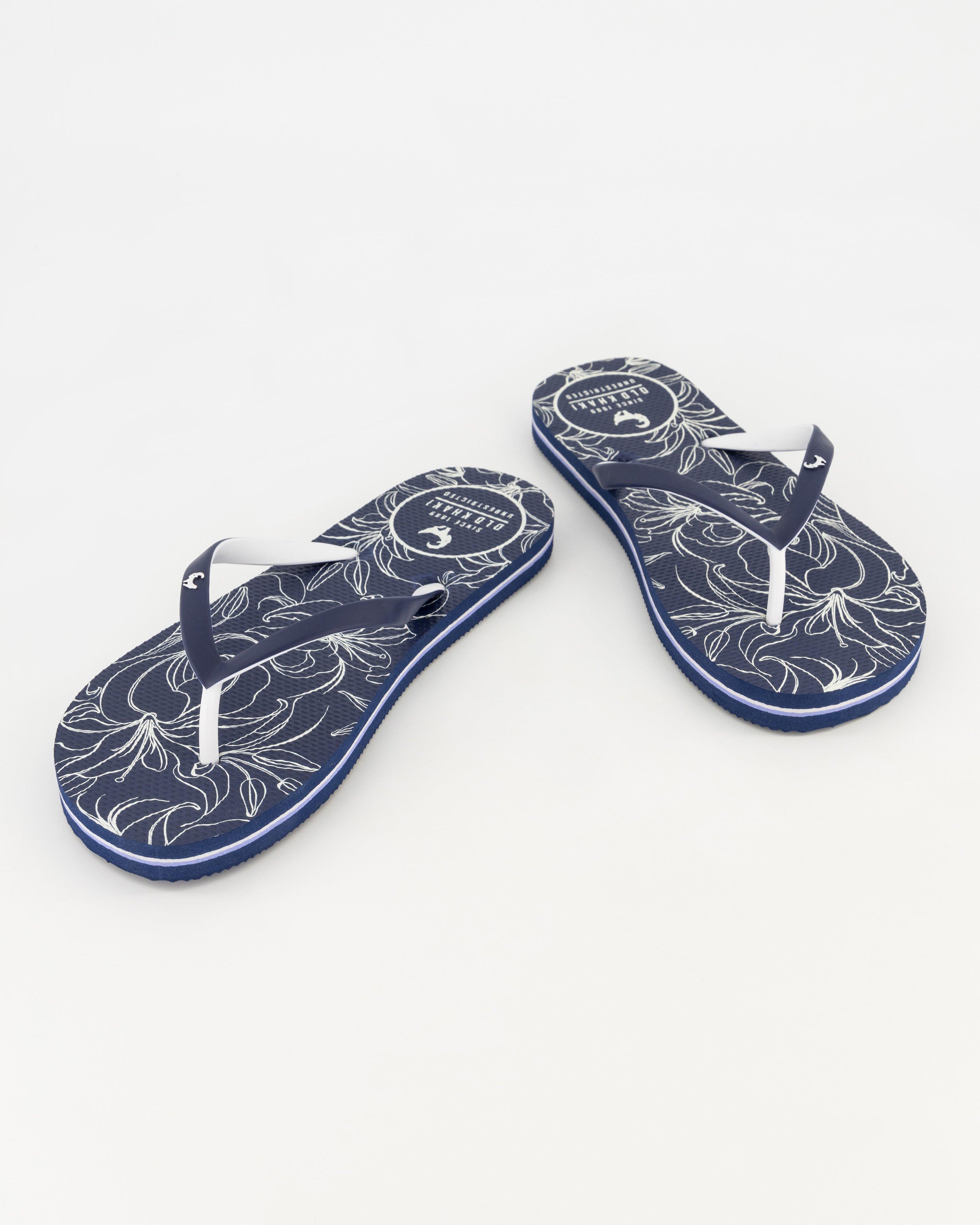 Old Khaki Women's Tide Flip Flops -  Navy