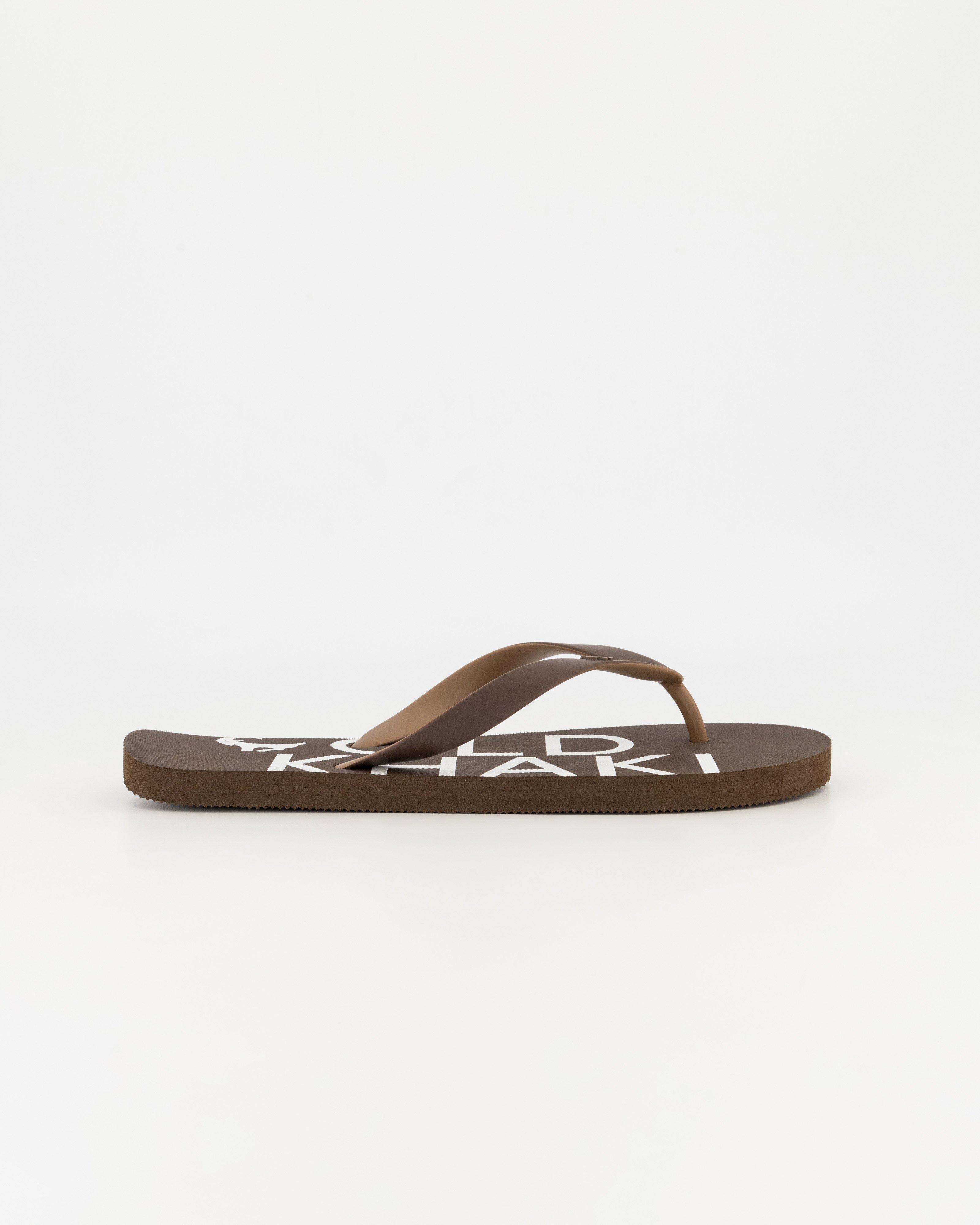 Men’s Branded Pacifico Flip-Flop  -  Brown