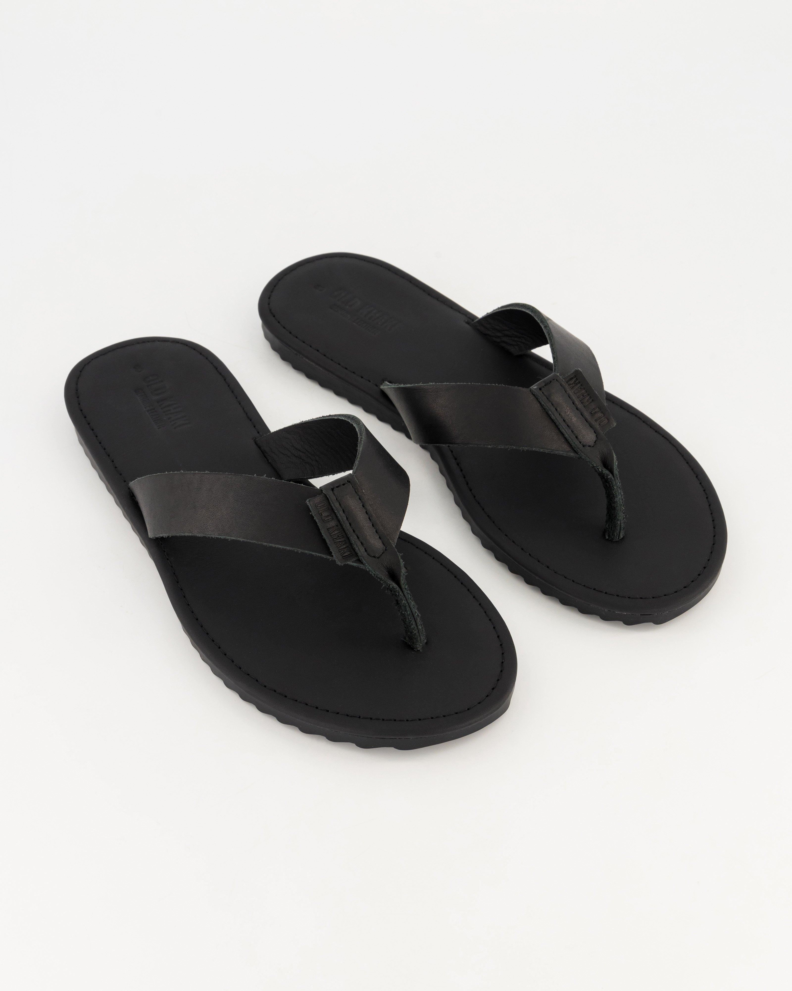  Men’s Beckett Leather Sandal  -  Black