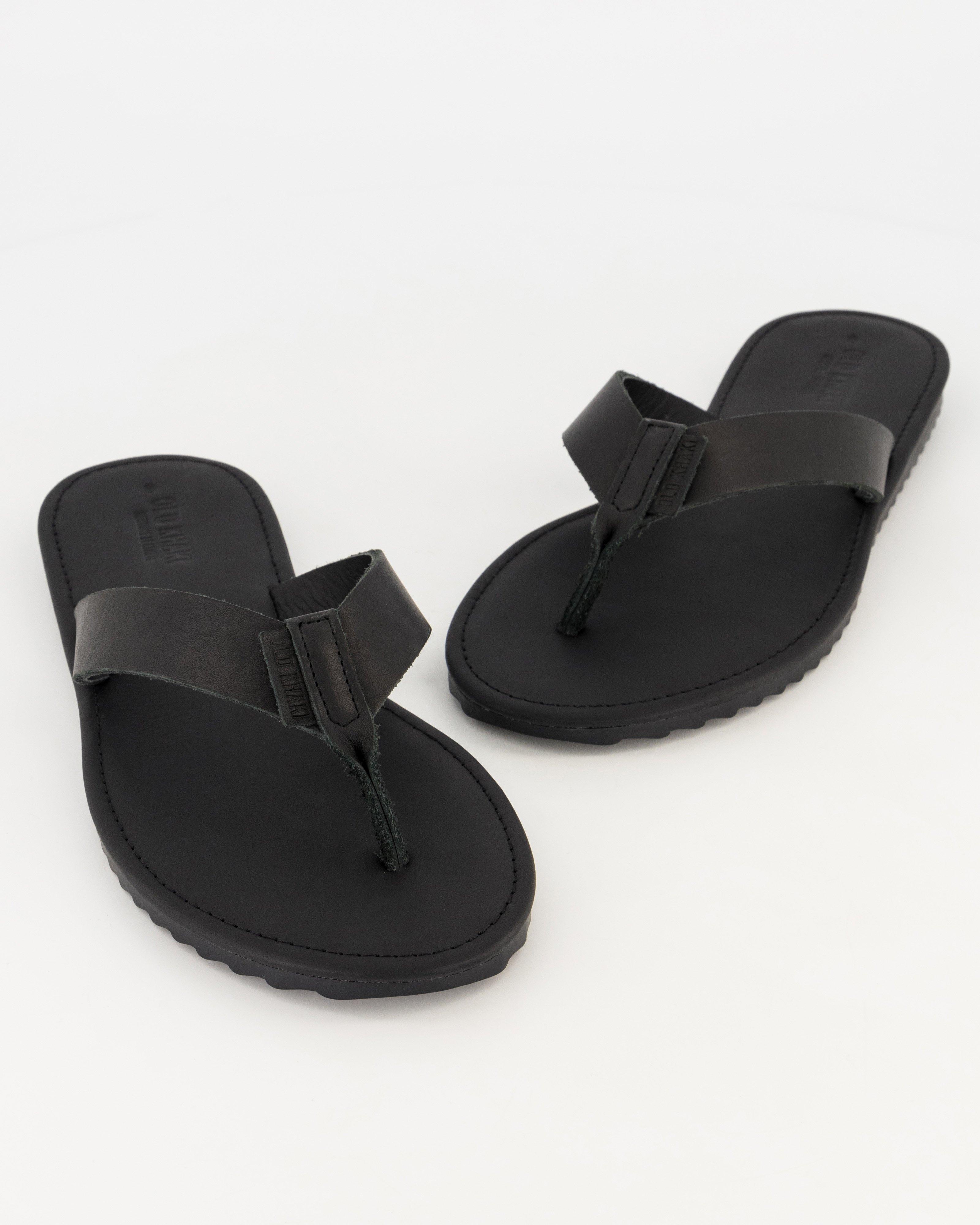  Men’s Beckett Leather Sandal  -  Black