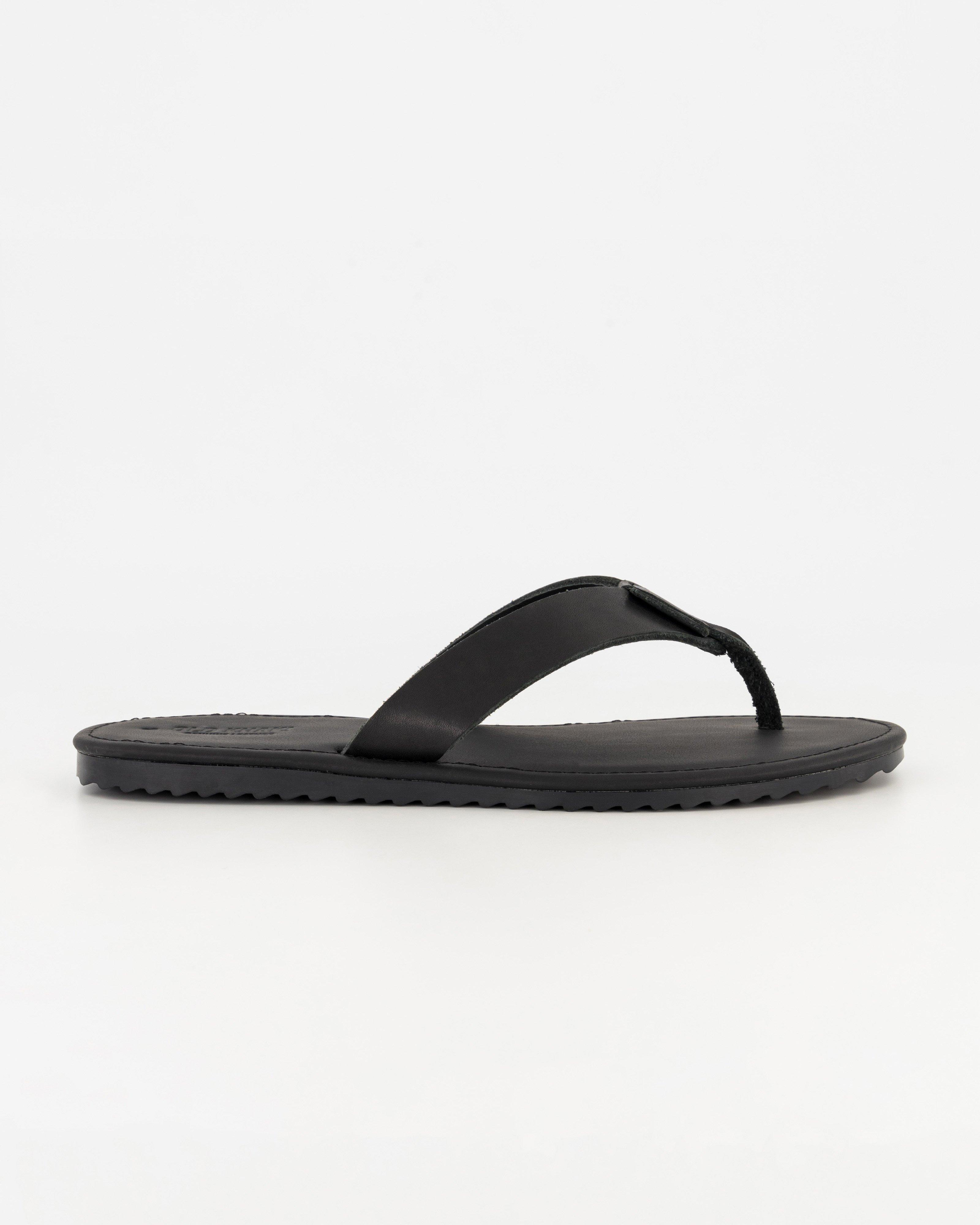  Men’s Beckett Leather Sandal  -  Black