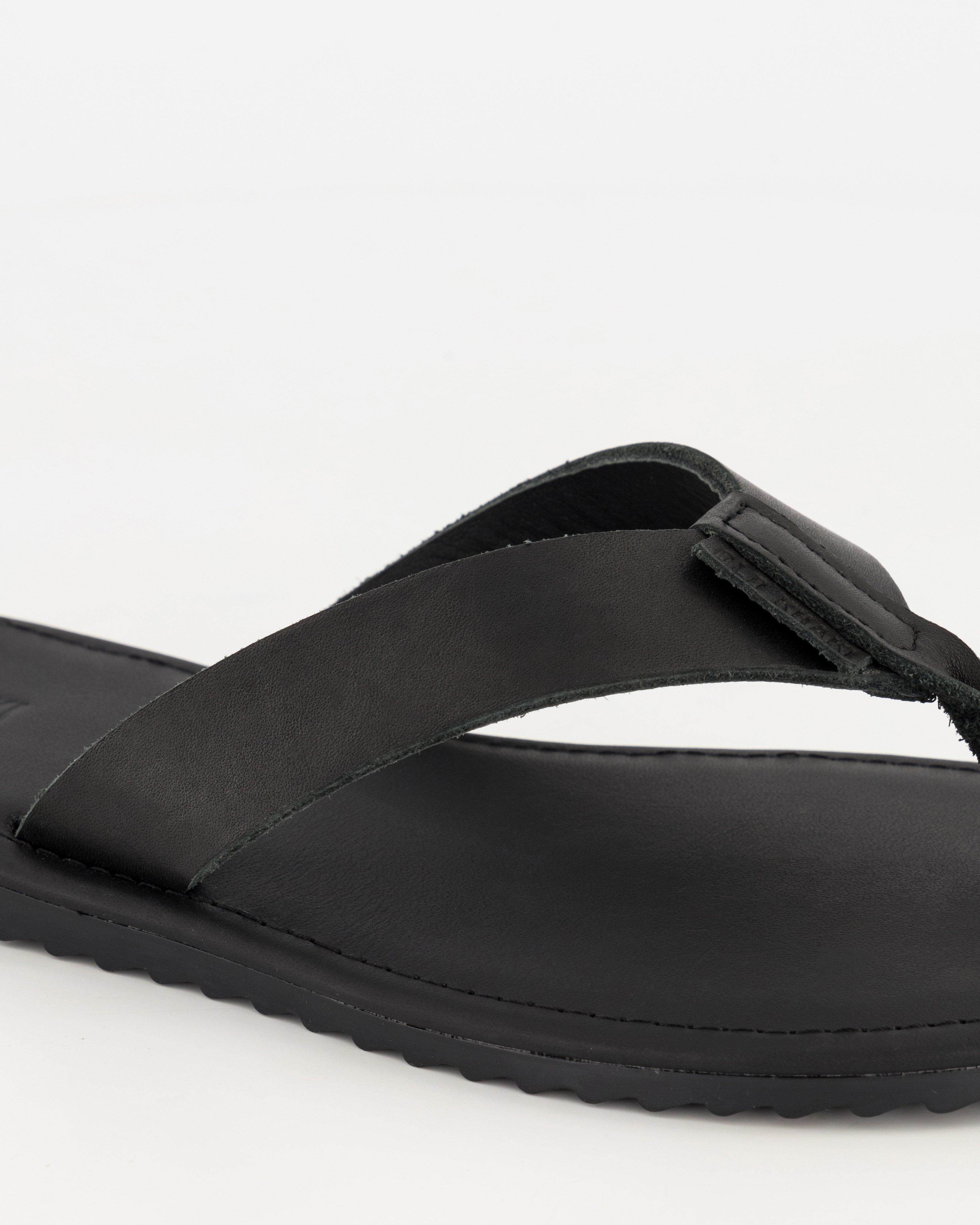  Men’s Beckett Leather Sandal  -  Black