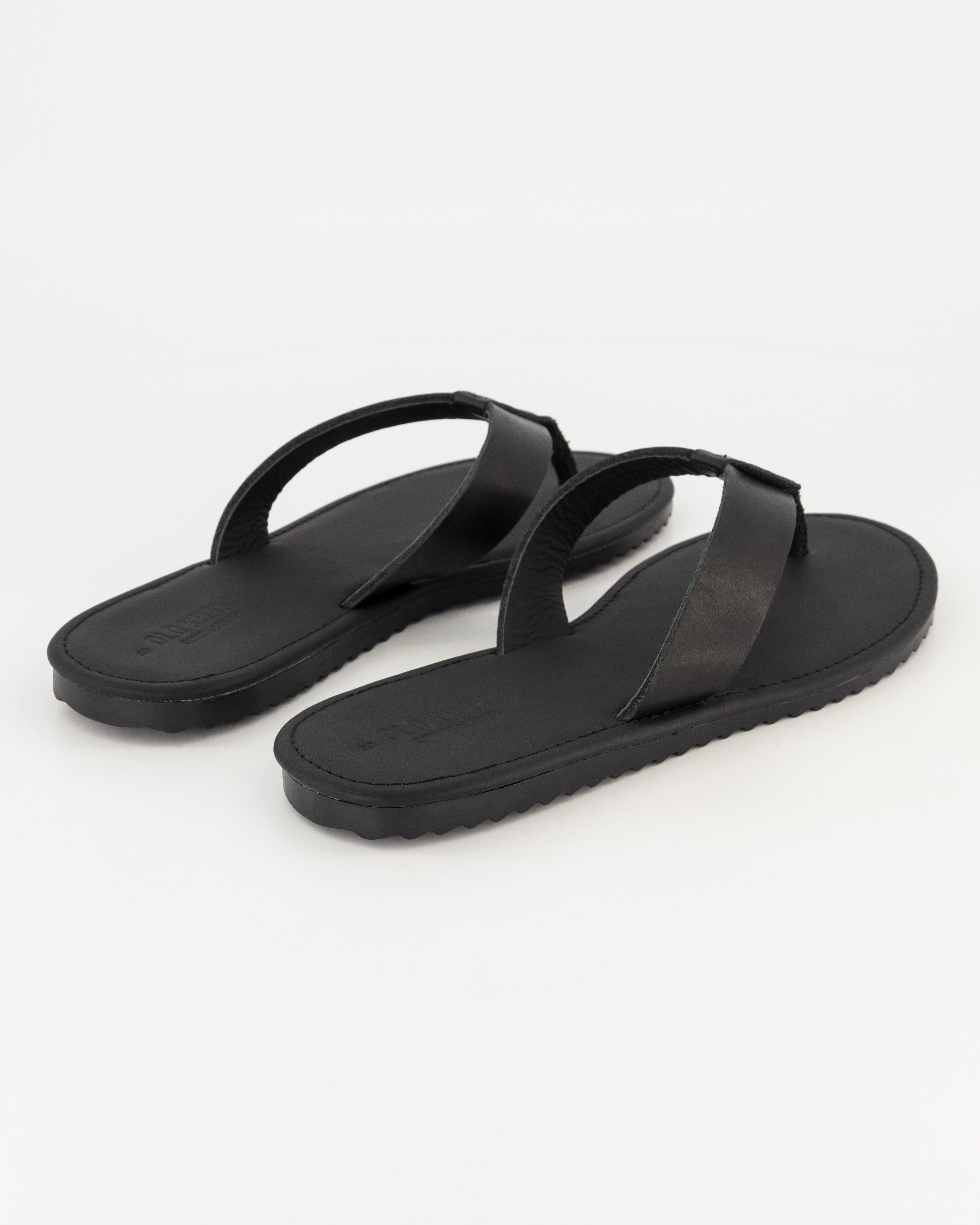  Men’s Beckett Leather Sandal  -  Black