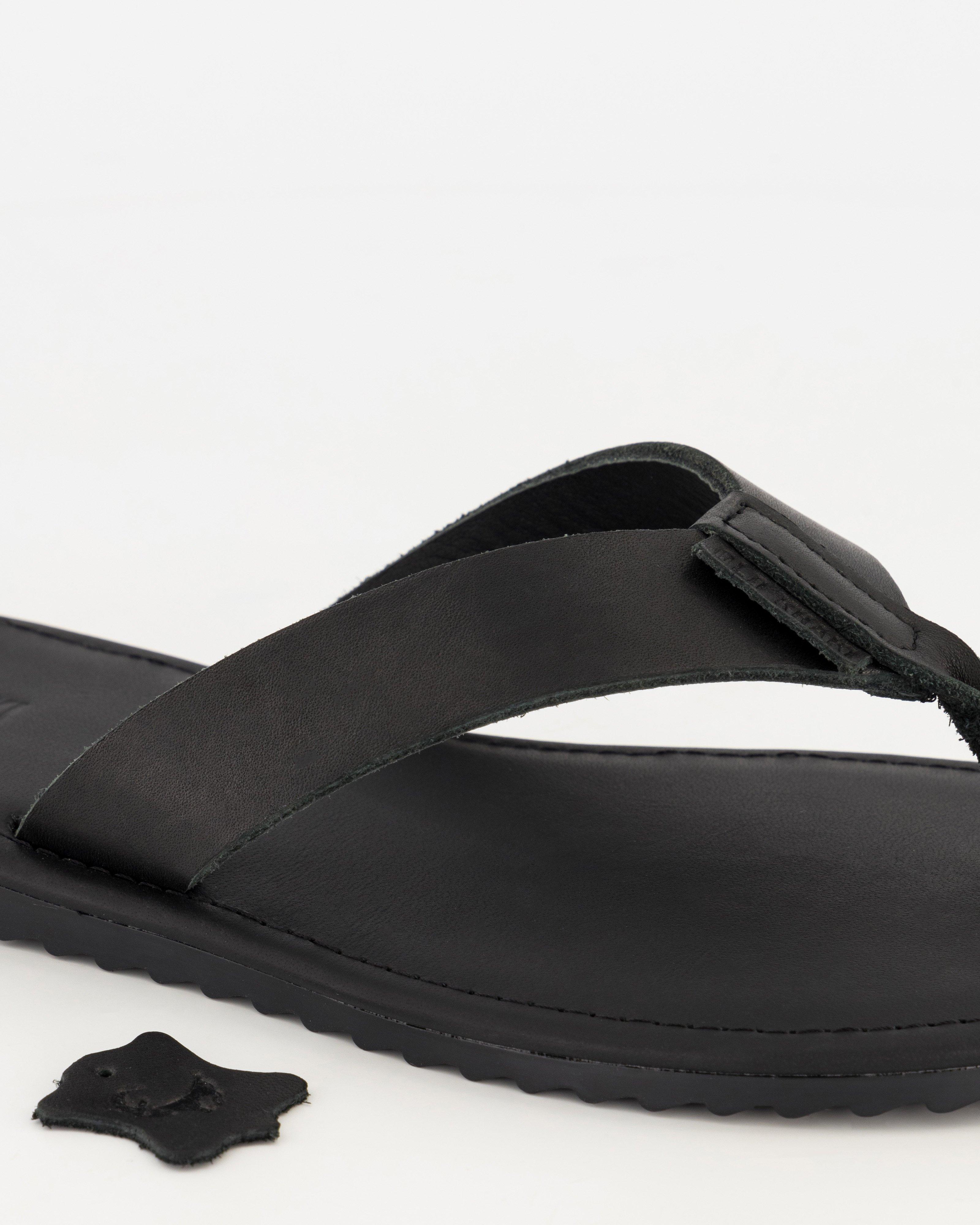  Men’s Beckett Leather Sandal  -  Black