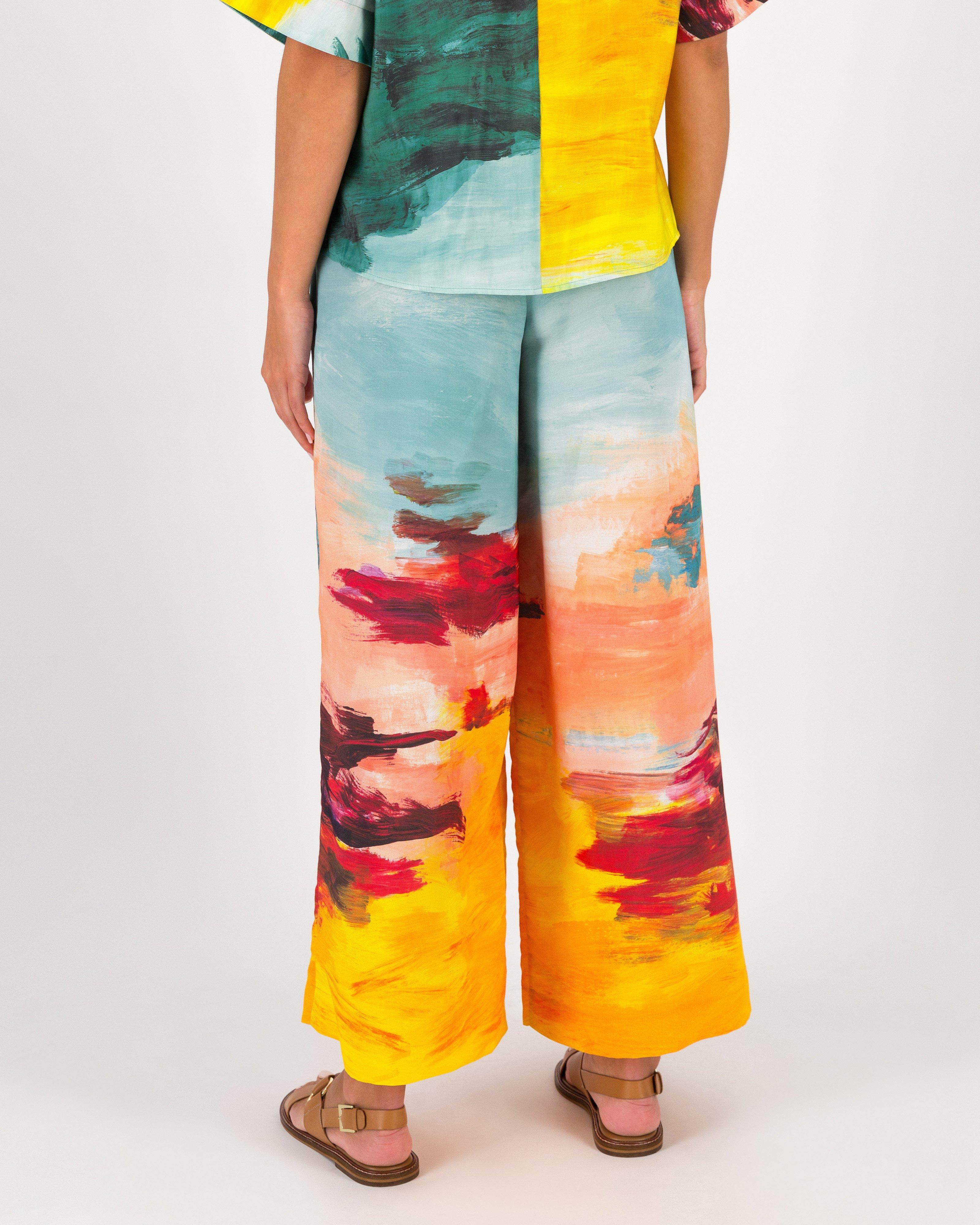  Halle Wide Leg Printed Pant -  Assorted