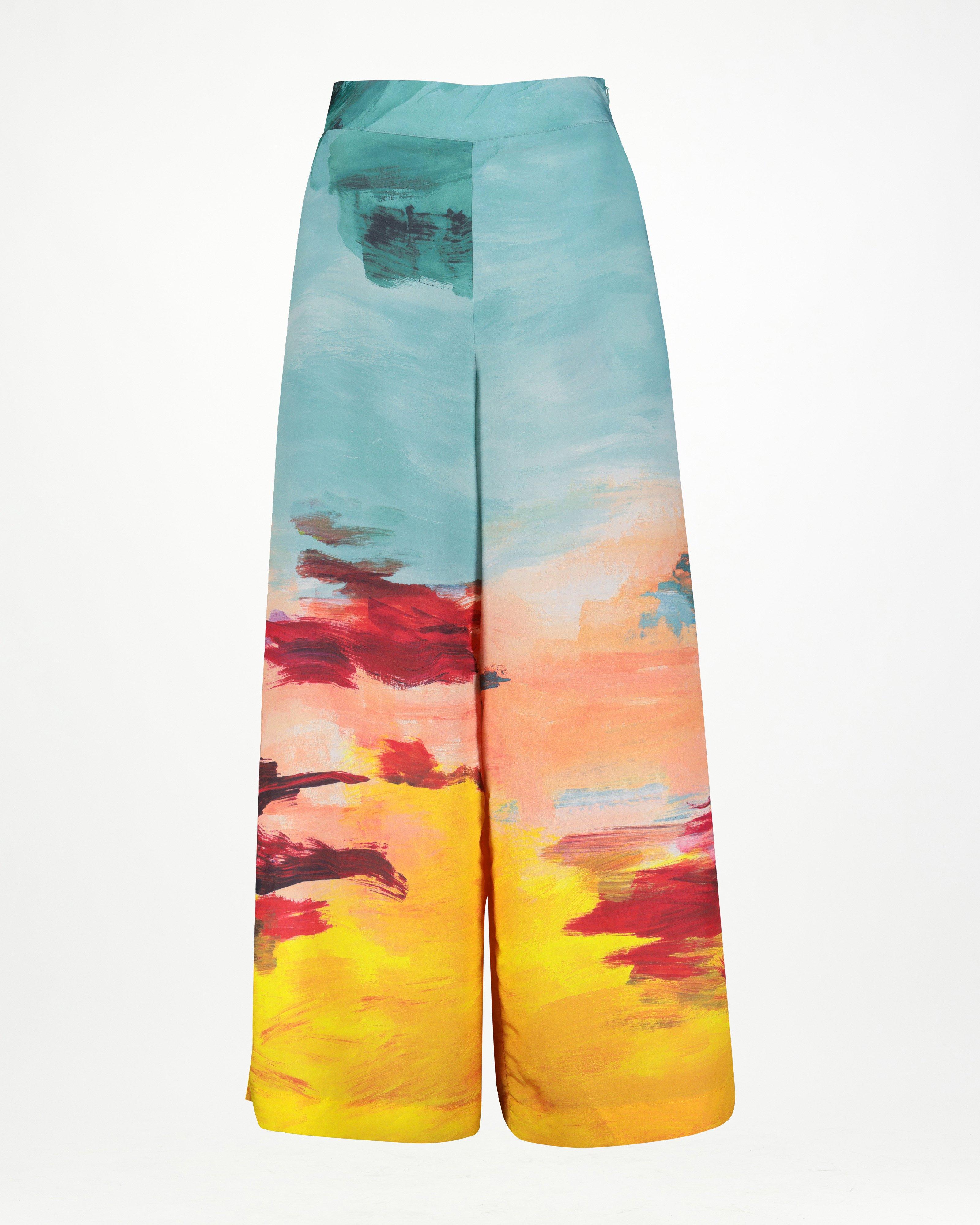  Halle Wide Leg Printed Pant -  Assorted