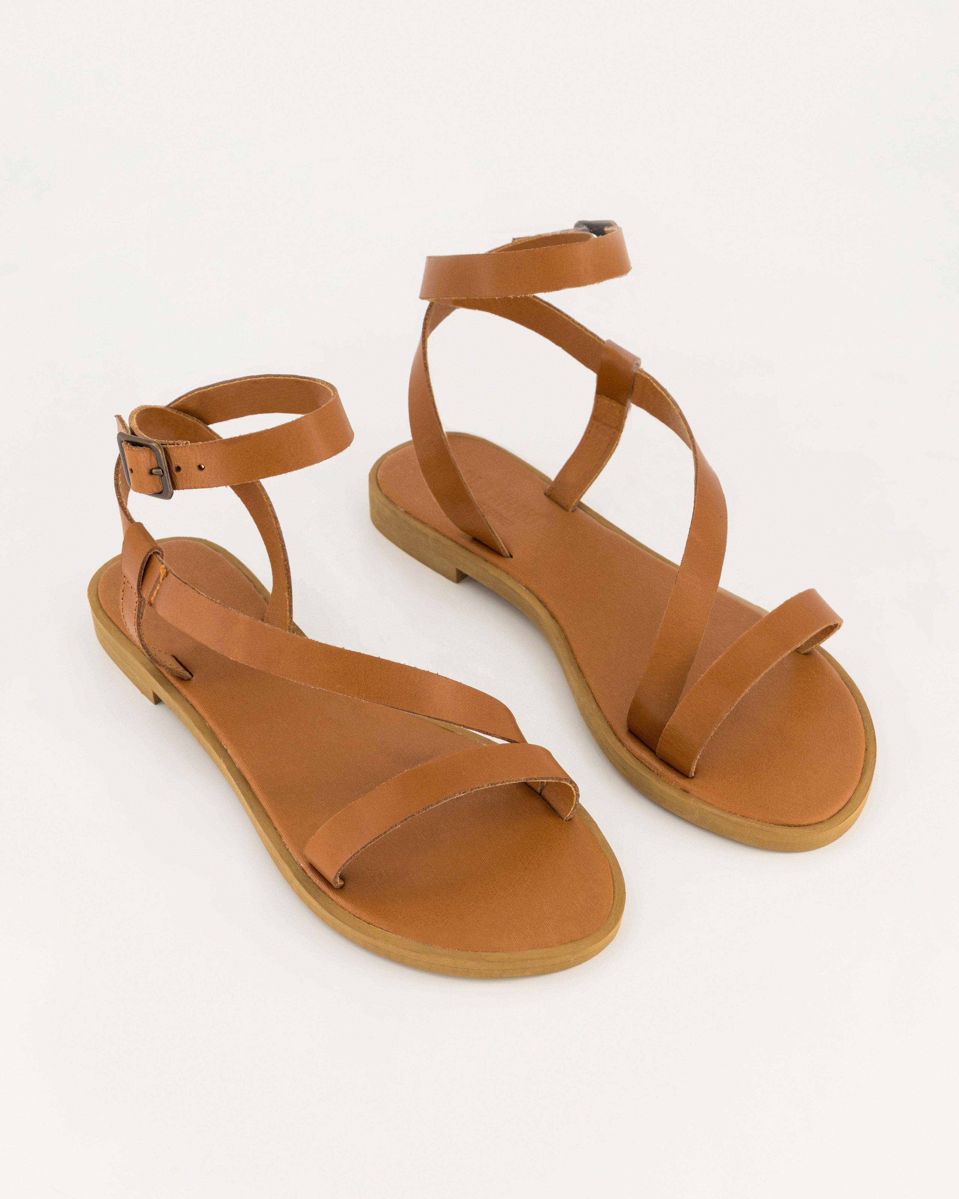 Women’s Rumie Leather Sandal  -  Tan