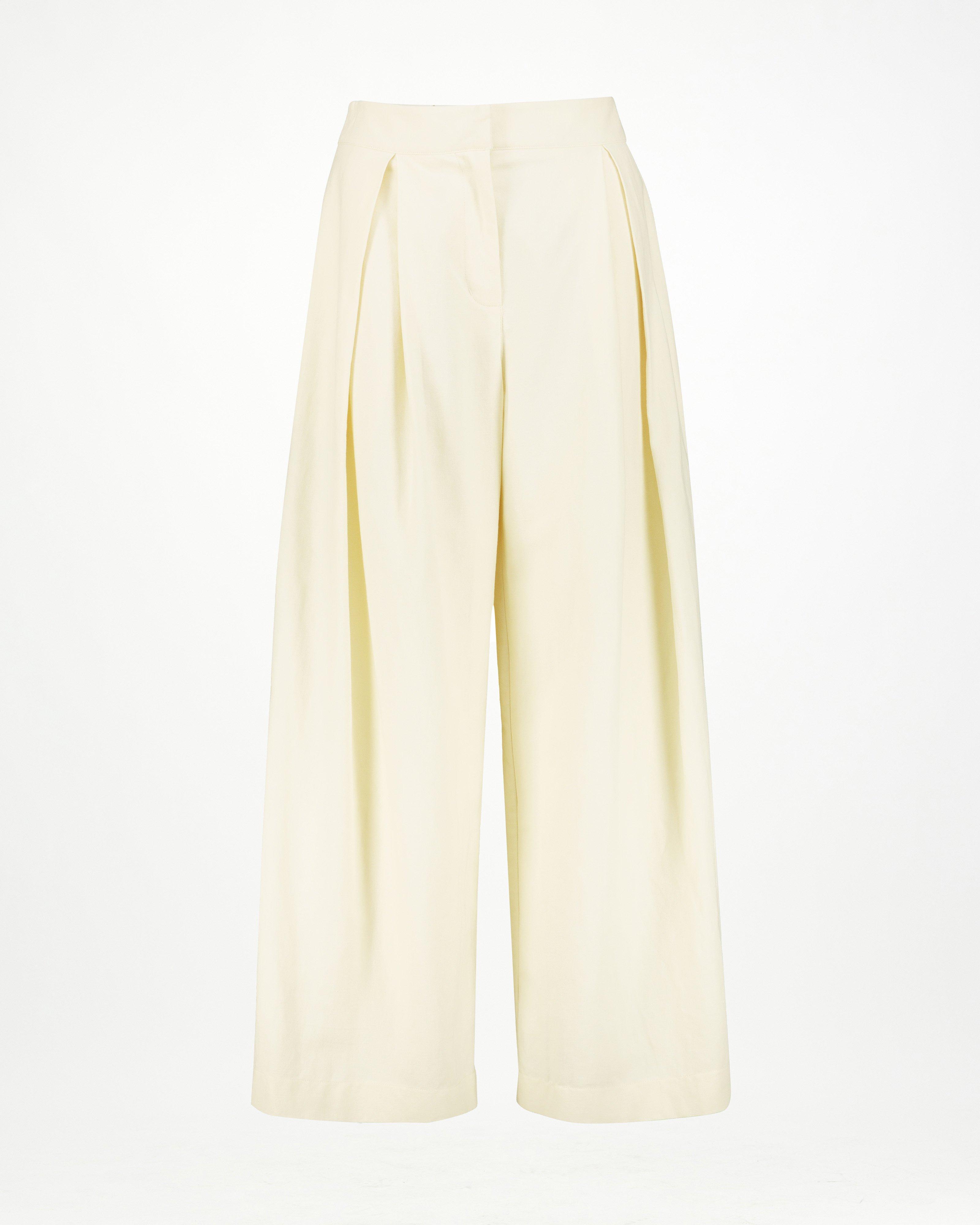 Moss Wide Leg Pant -  Cream