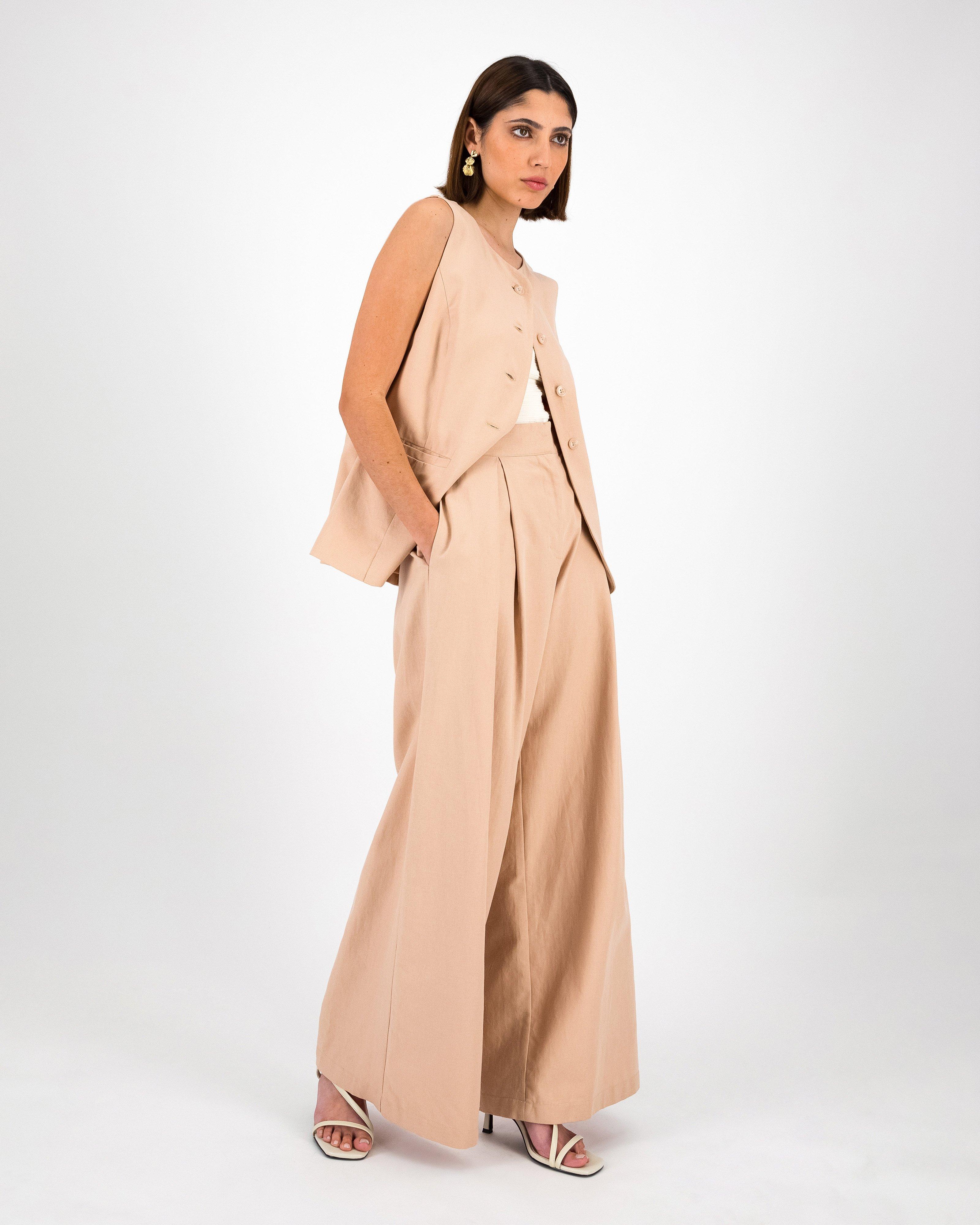 Moss Wide Leg Pant -  Pale Pink