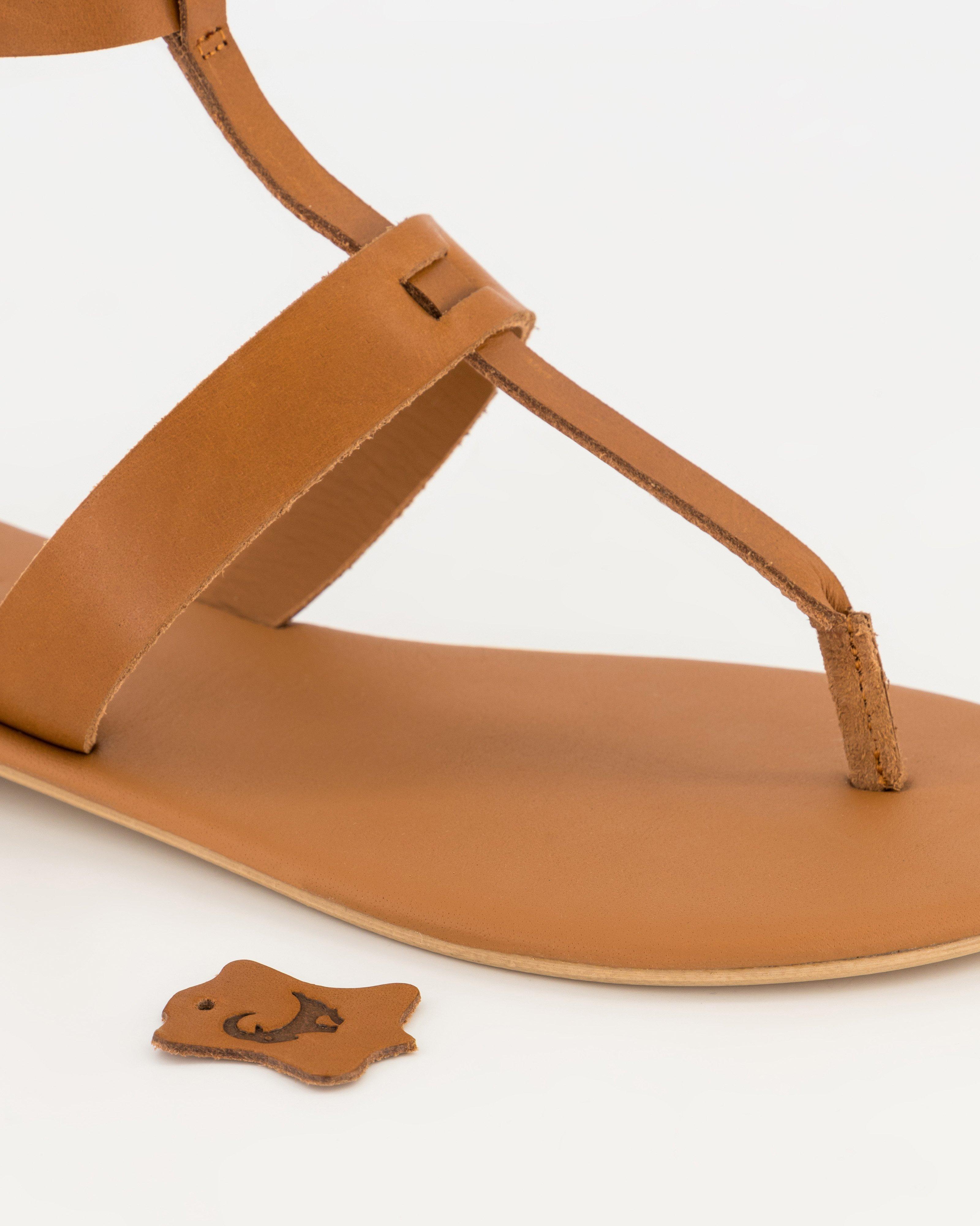 Women’s Bianka Leather Sandal  -  Tan