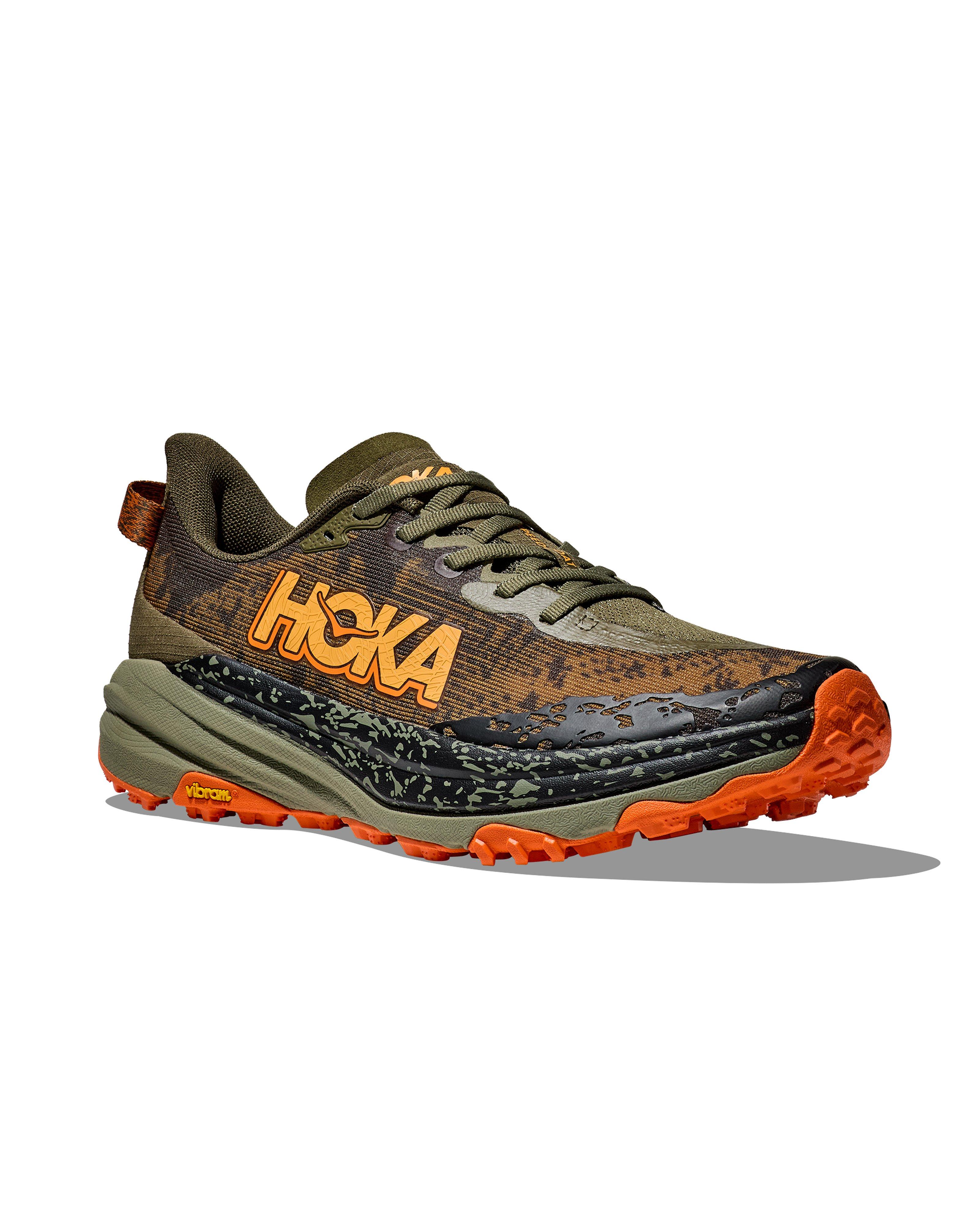 HOKA Men's Speedgoat 6 Wide Trail Running Shoes  -  Olive