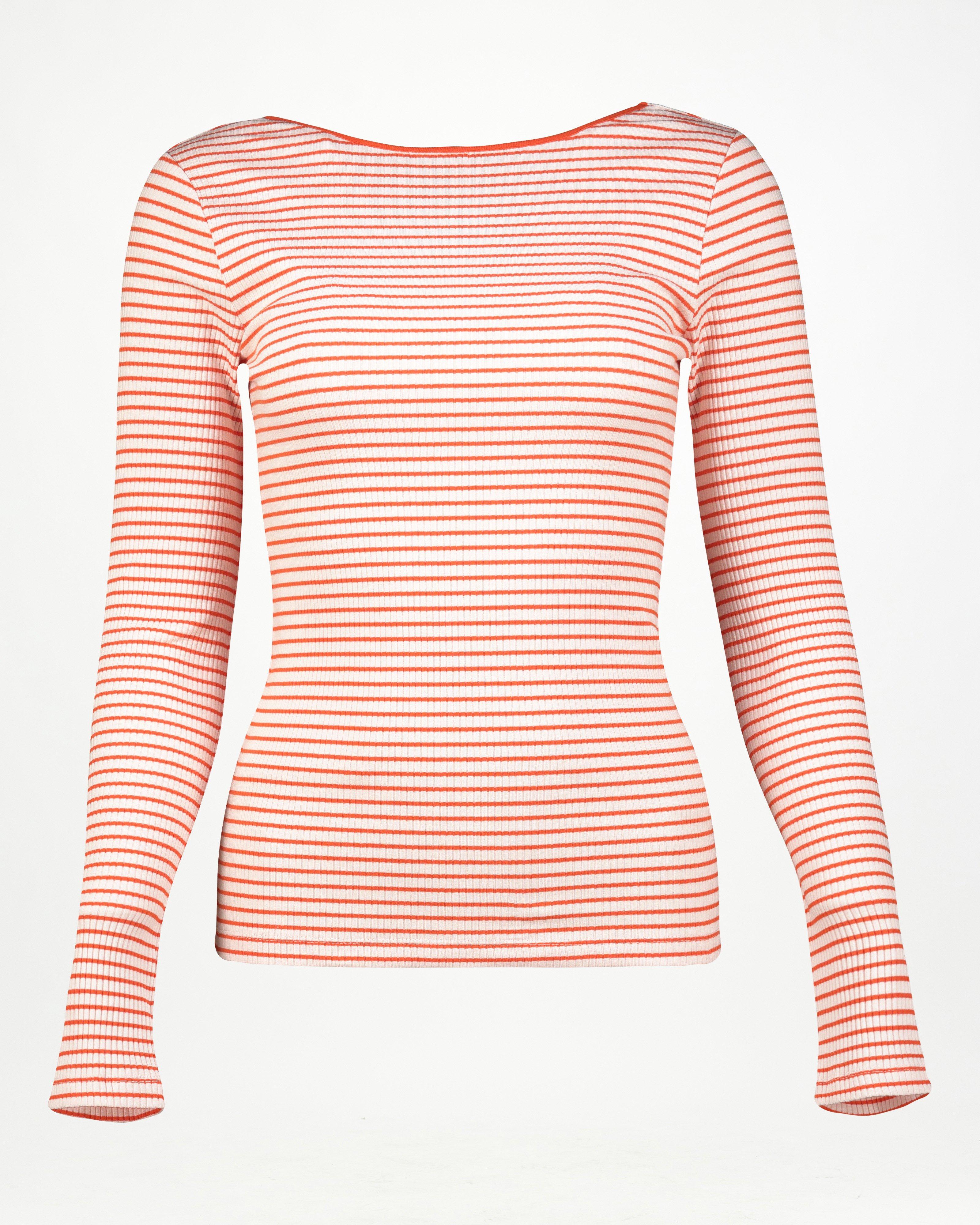 Skylar Striped Top -  Orange