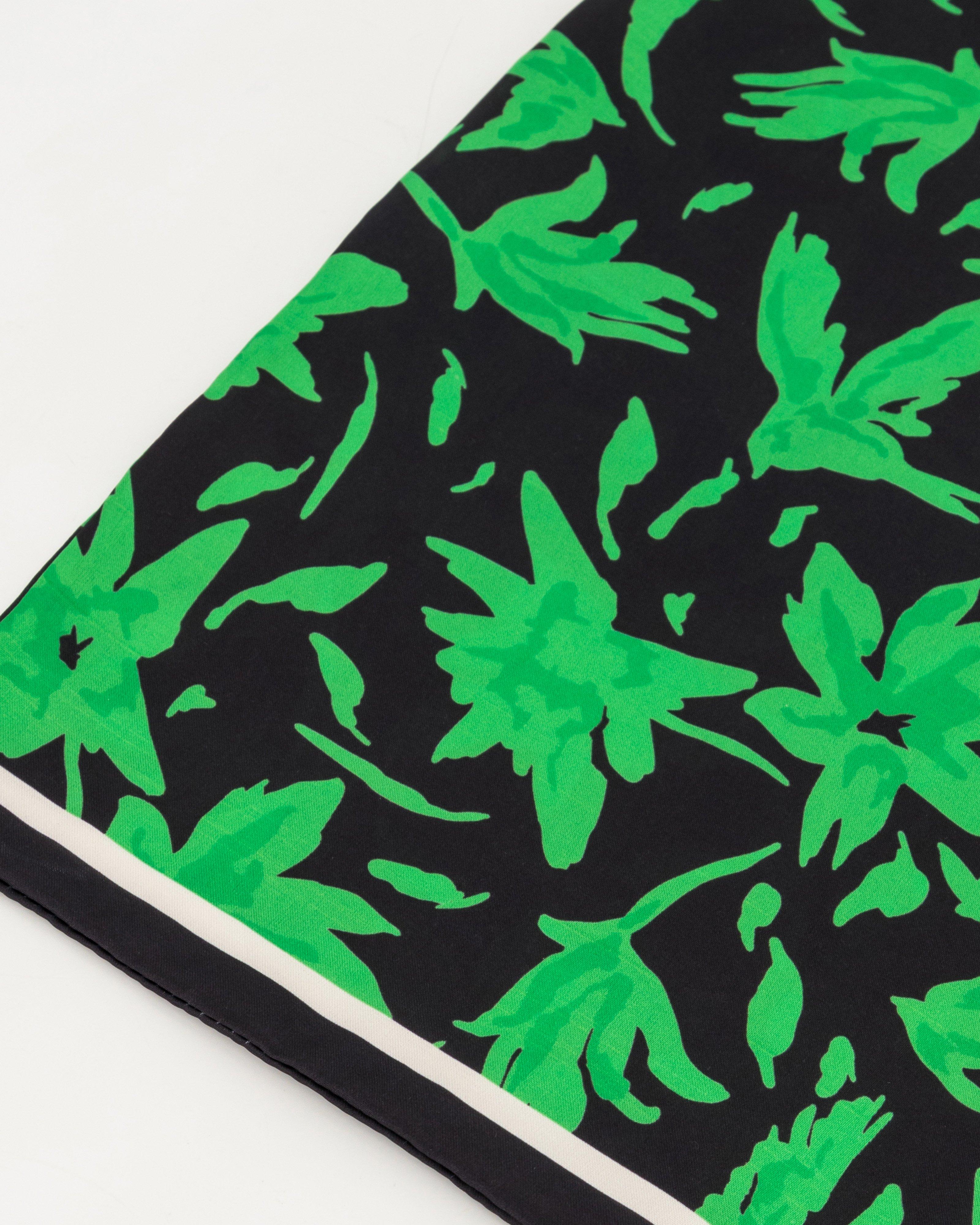 Shalina Leaf Print Scarf -  Green