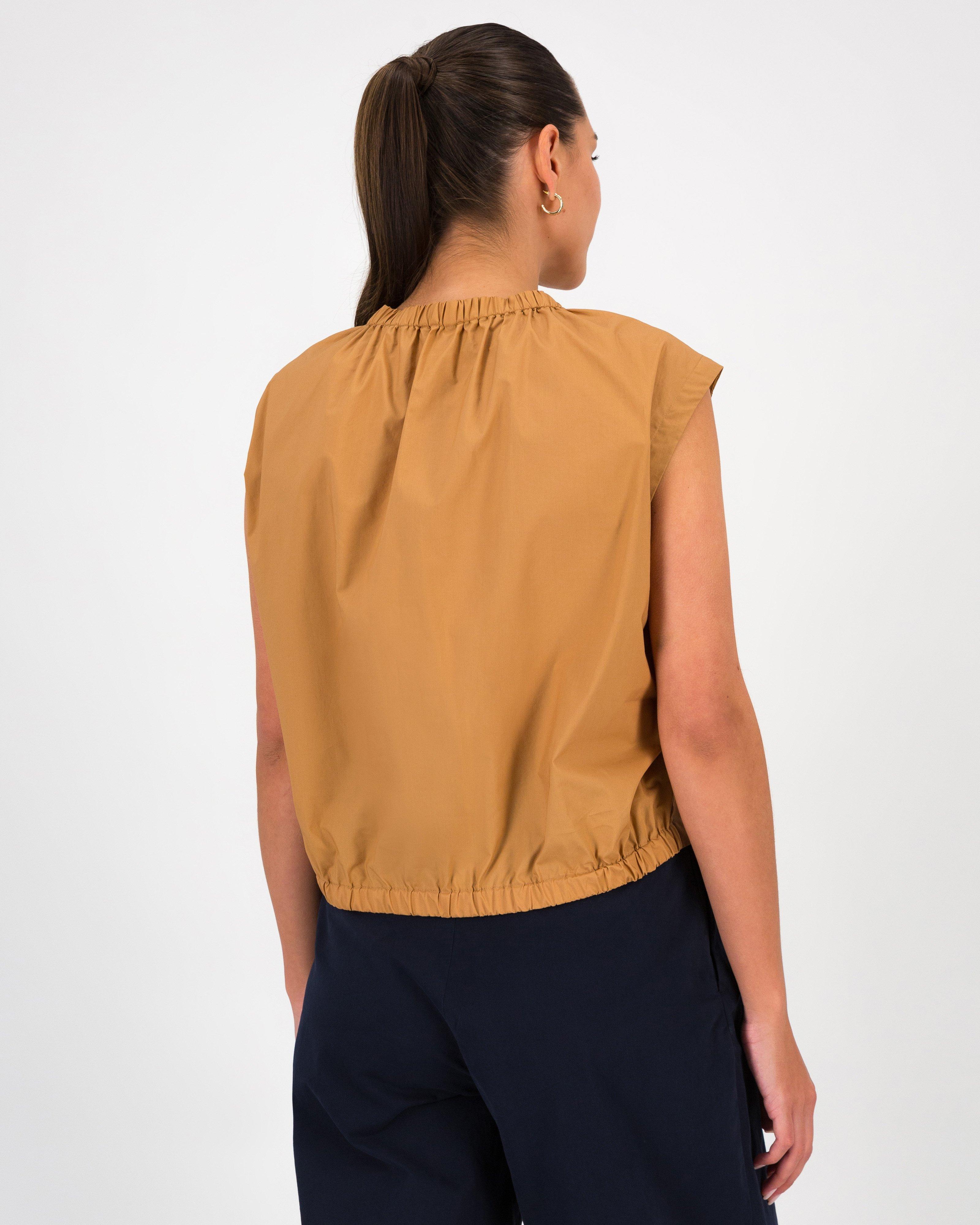 Pandora Poplin Popover -  Tan