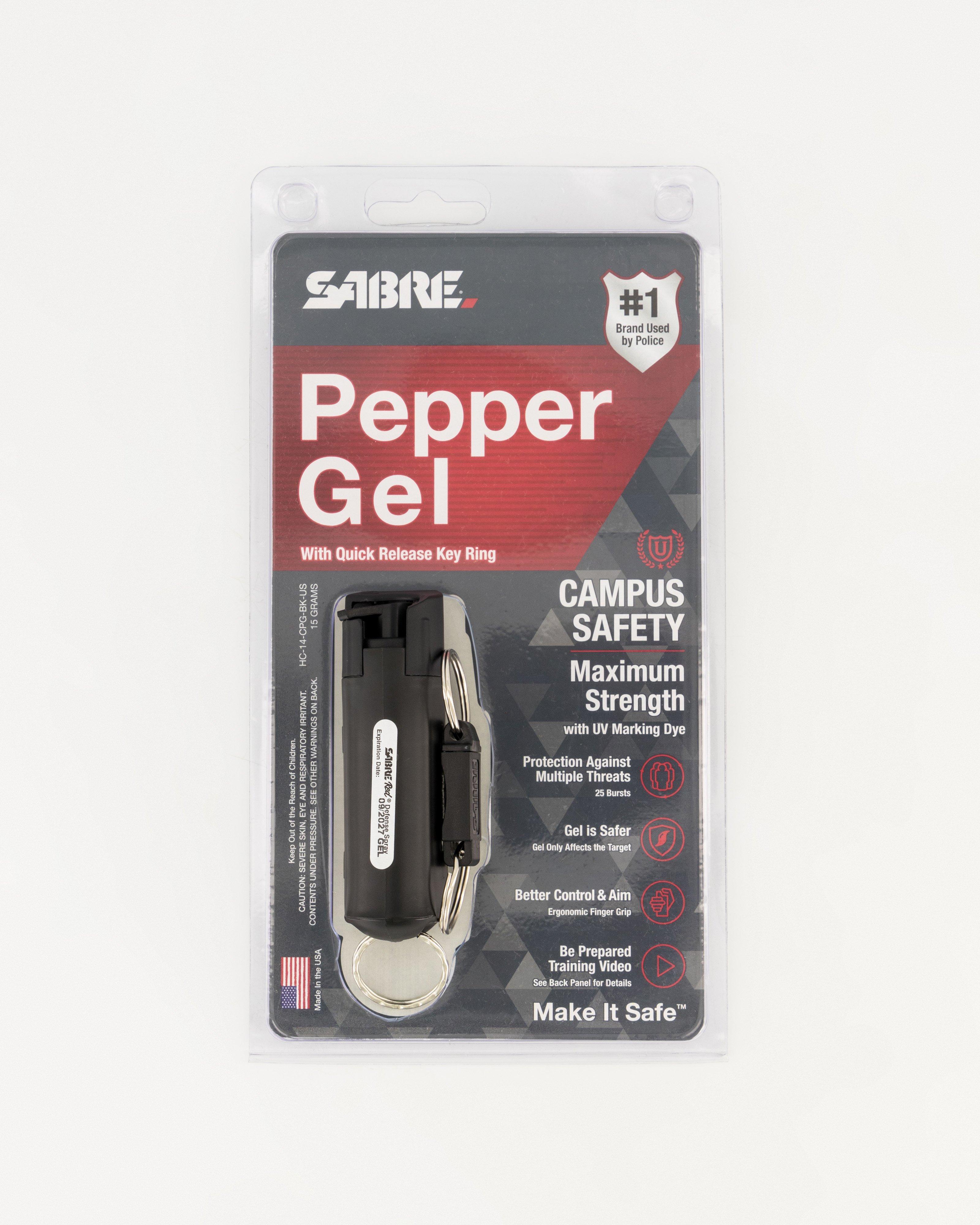 Sabre Campus Pepper Spray (Gel) -  Black