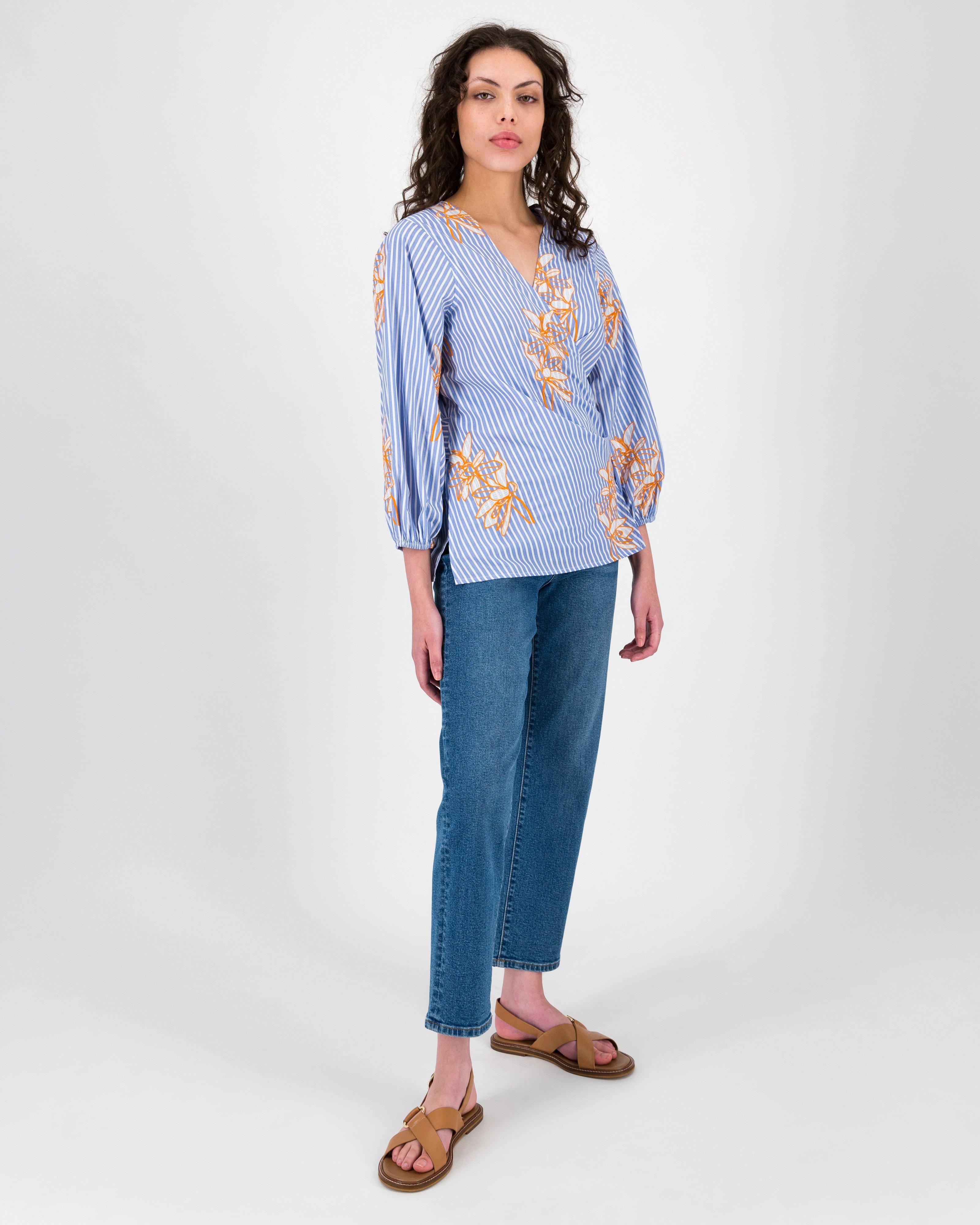 Chelsea Wrap Embroidered Blouse - Poetry Clothing Store