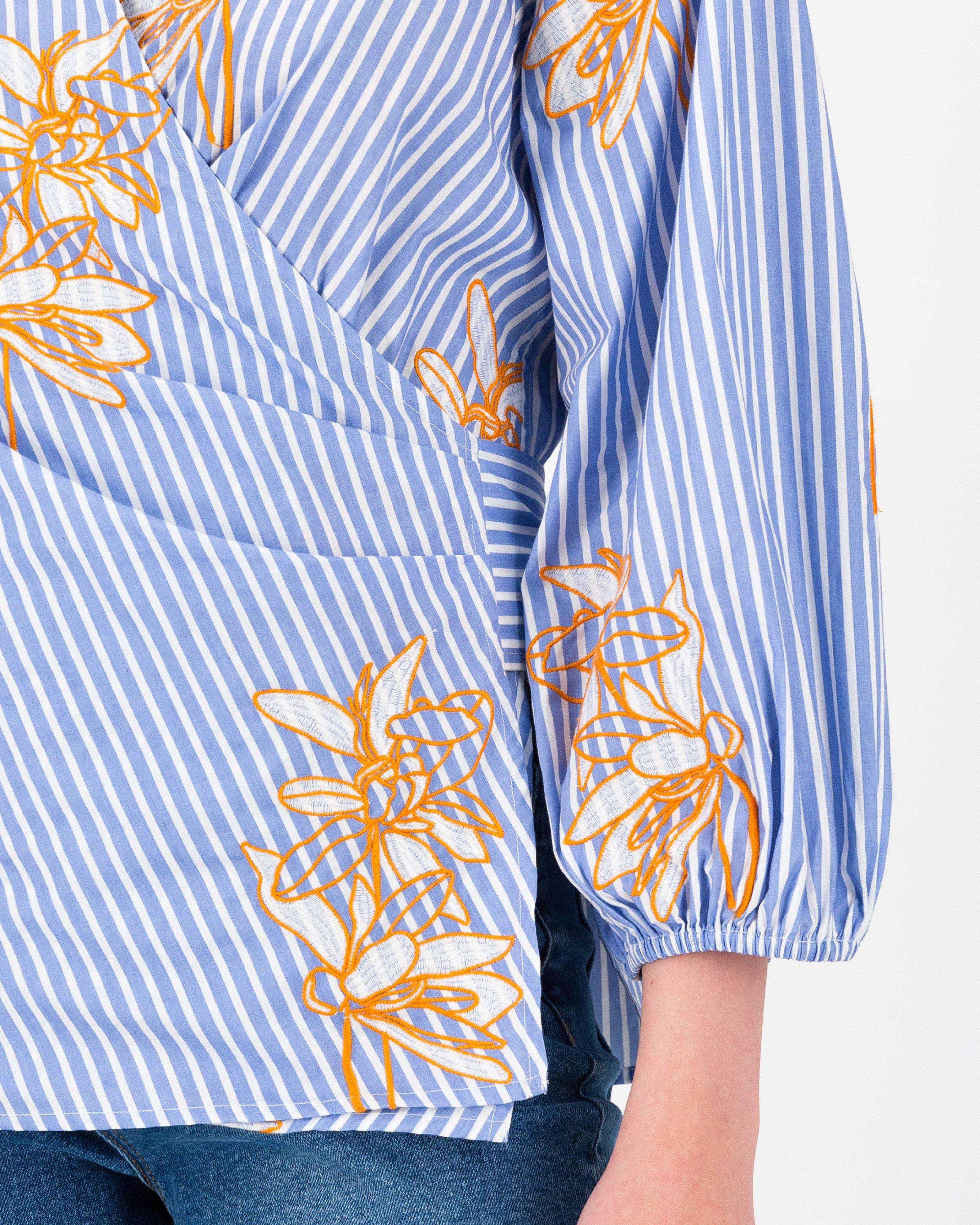 Chelsea Wrap Embroidered Blouse - Poetry Clothing Store