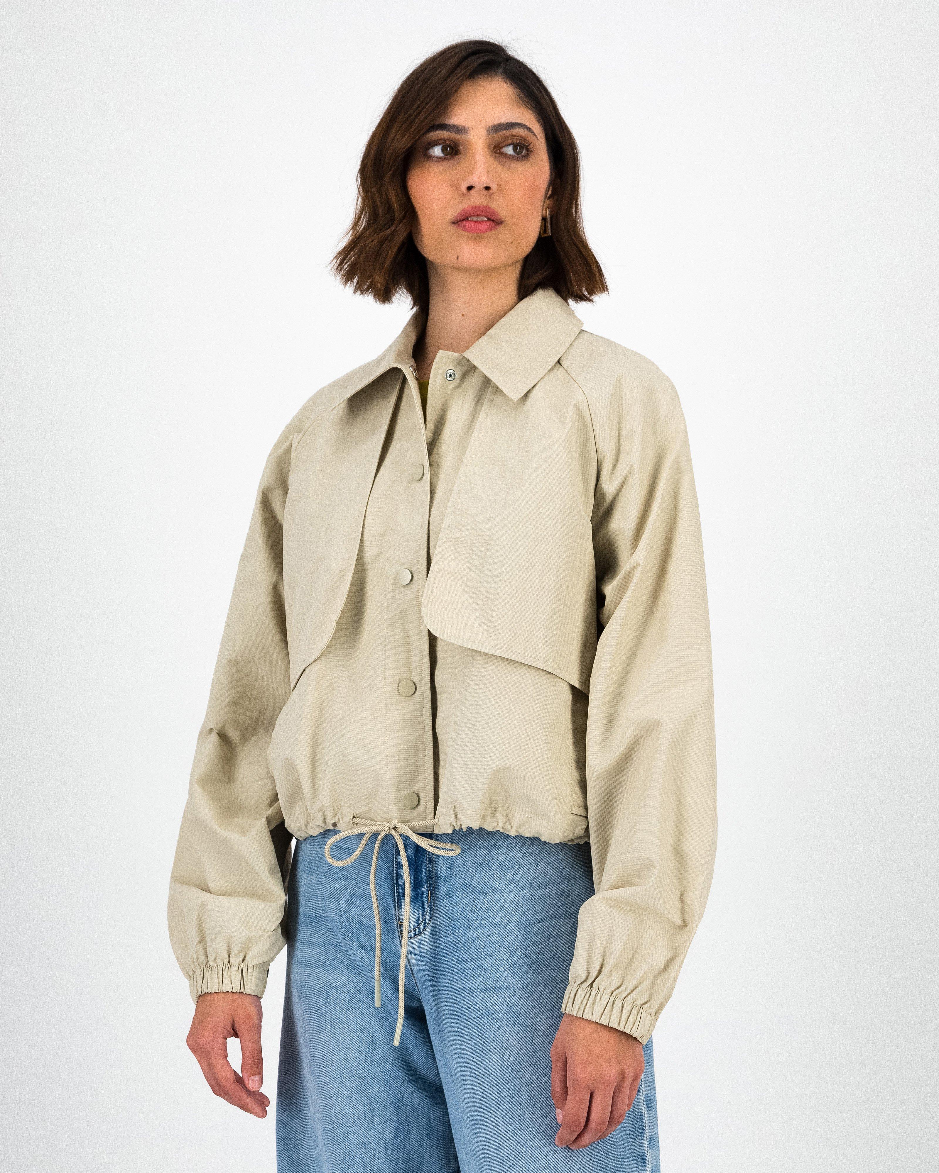 Ayla Cropped Jacket -  Stone