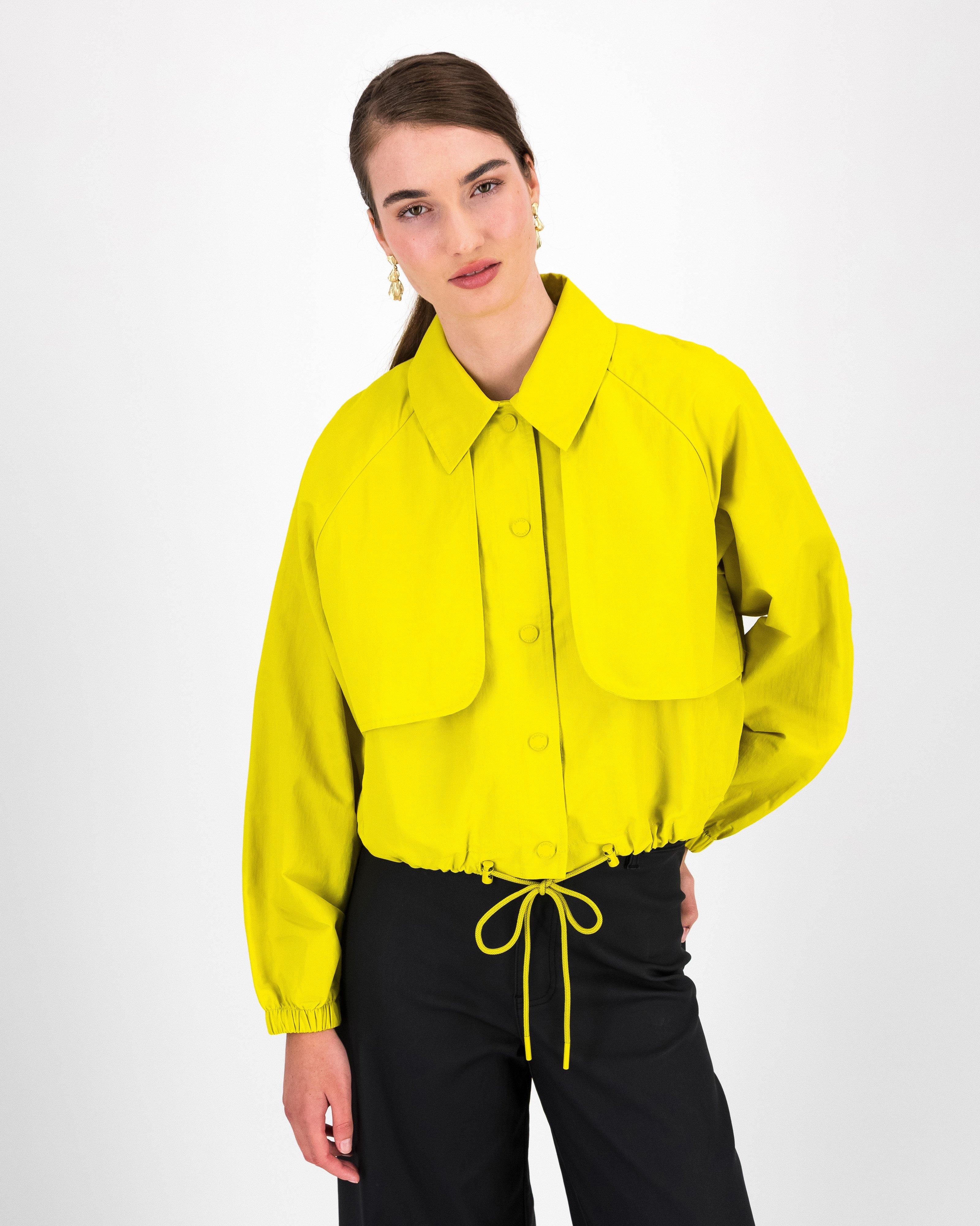 Ayla Cropped Jacket -  Yellow