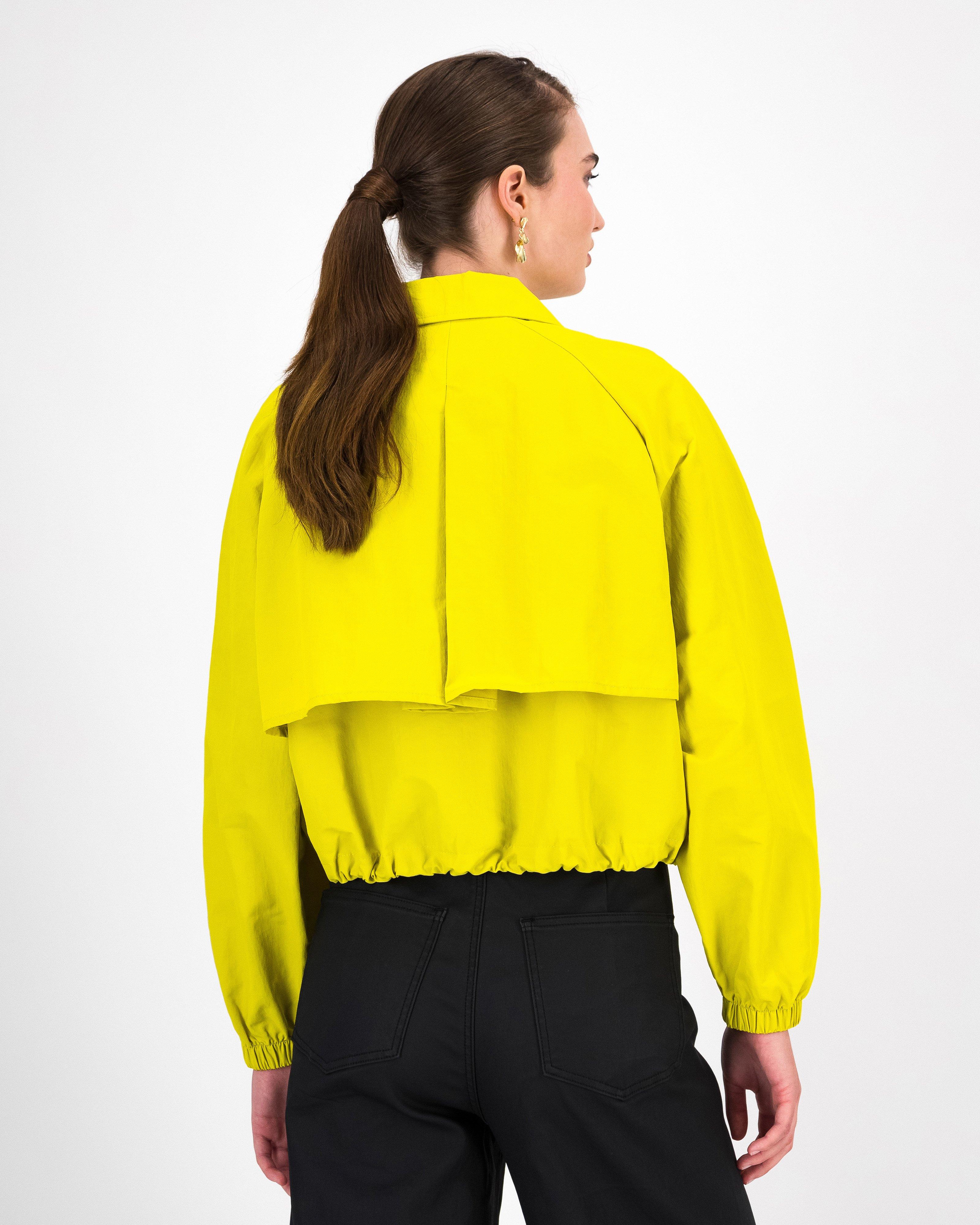 Ayla Cropped Jacket -  Yellow